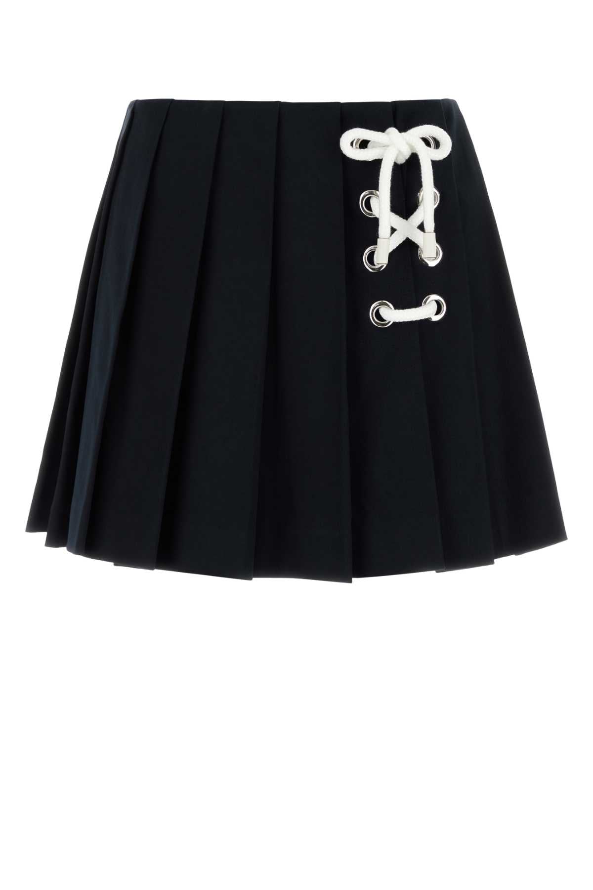 Prada Women Midnight Blue Drill Mini Skirt PRADA