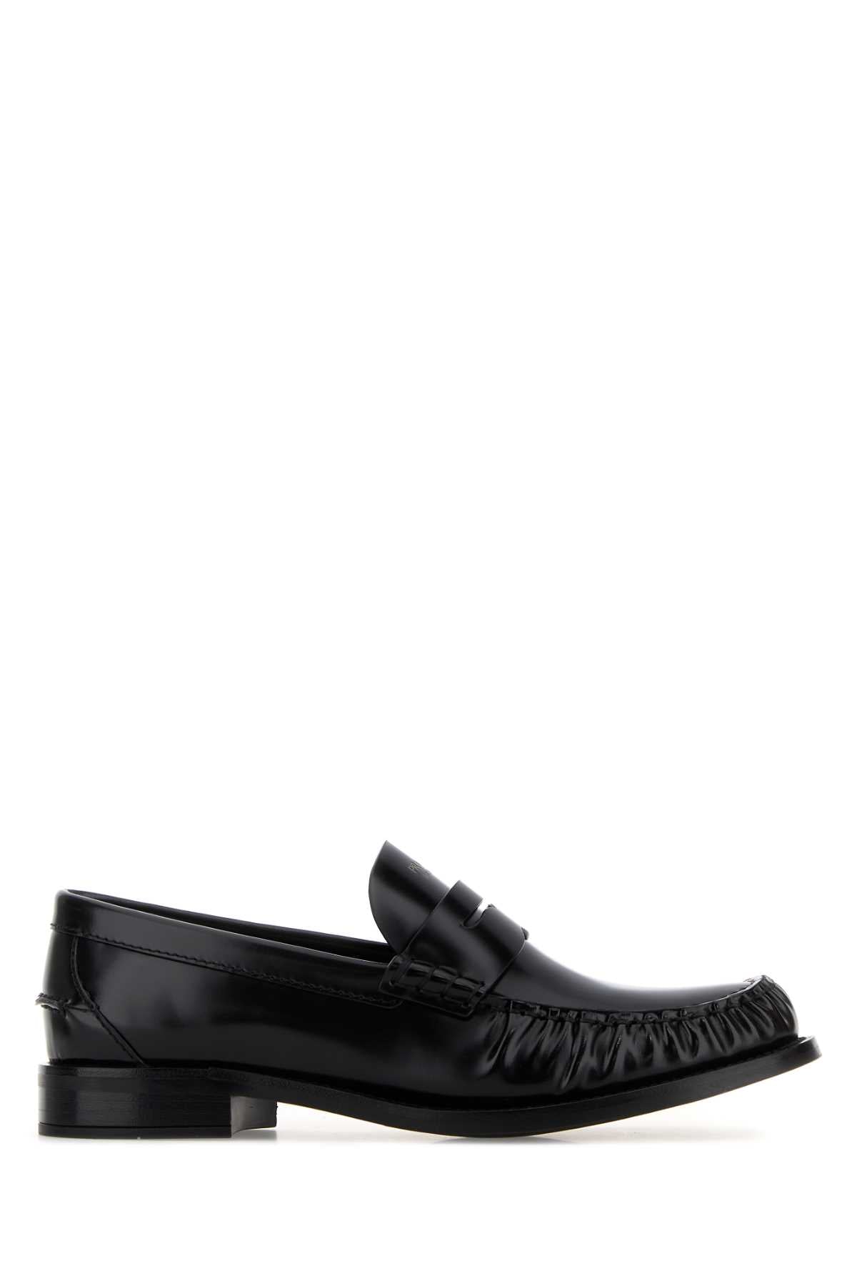 Prada Women Black Leather Loafers PRADA