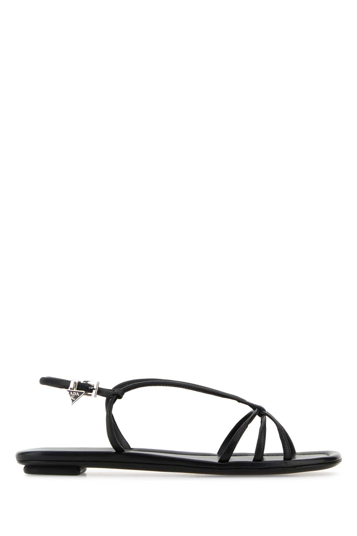 Prada Women Black Leather Sandals PRADA