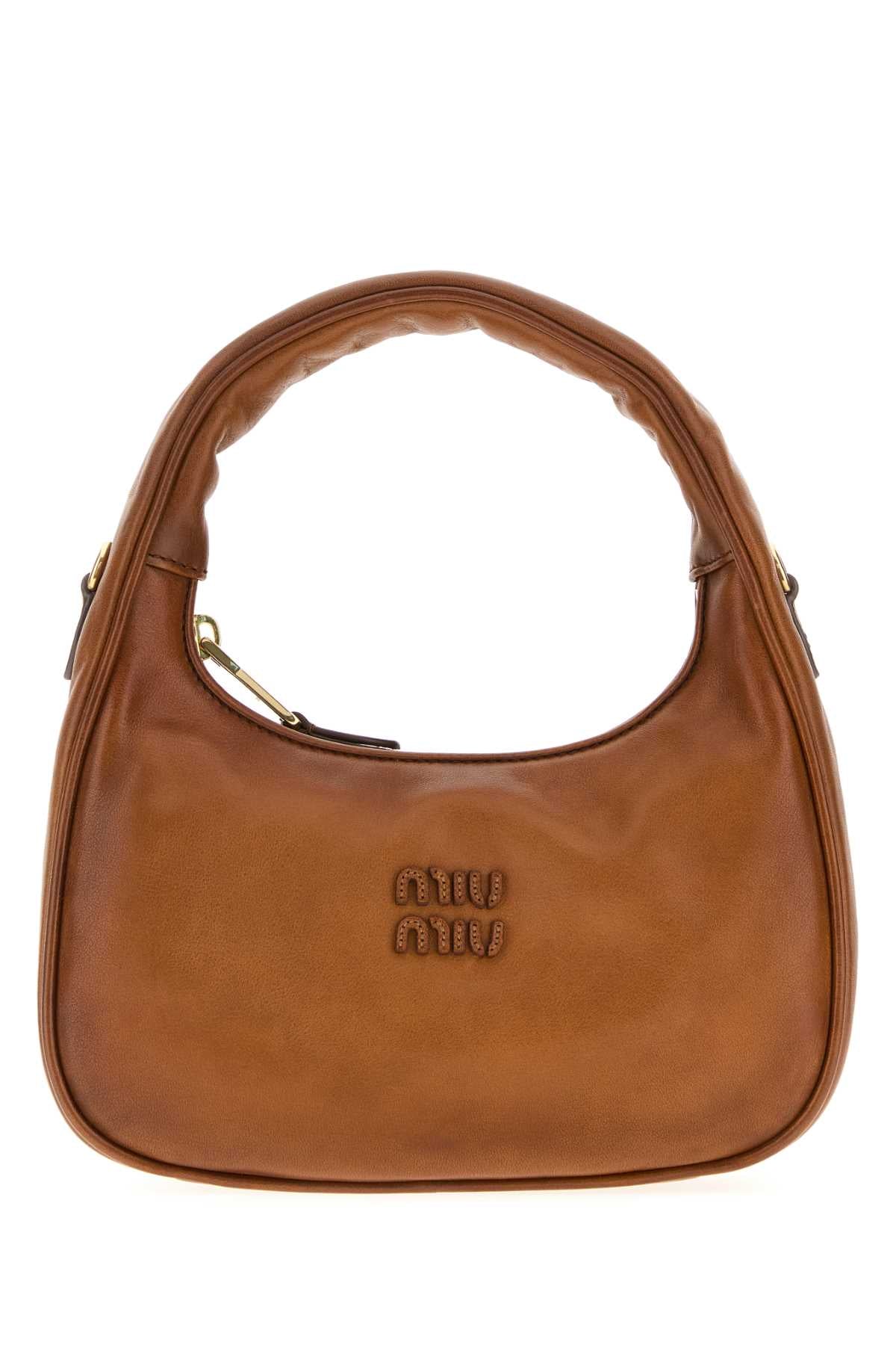 Miu Miu Women Caramel Leather Wander Handbag MIU MIU