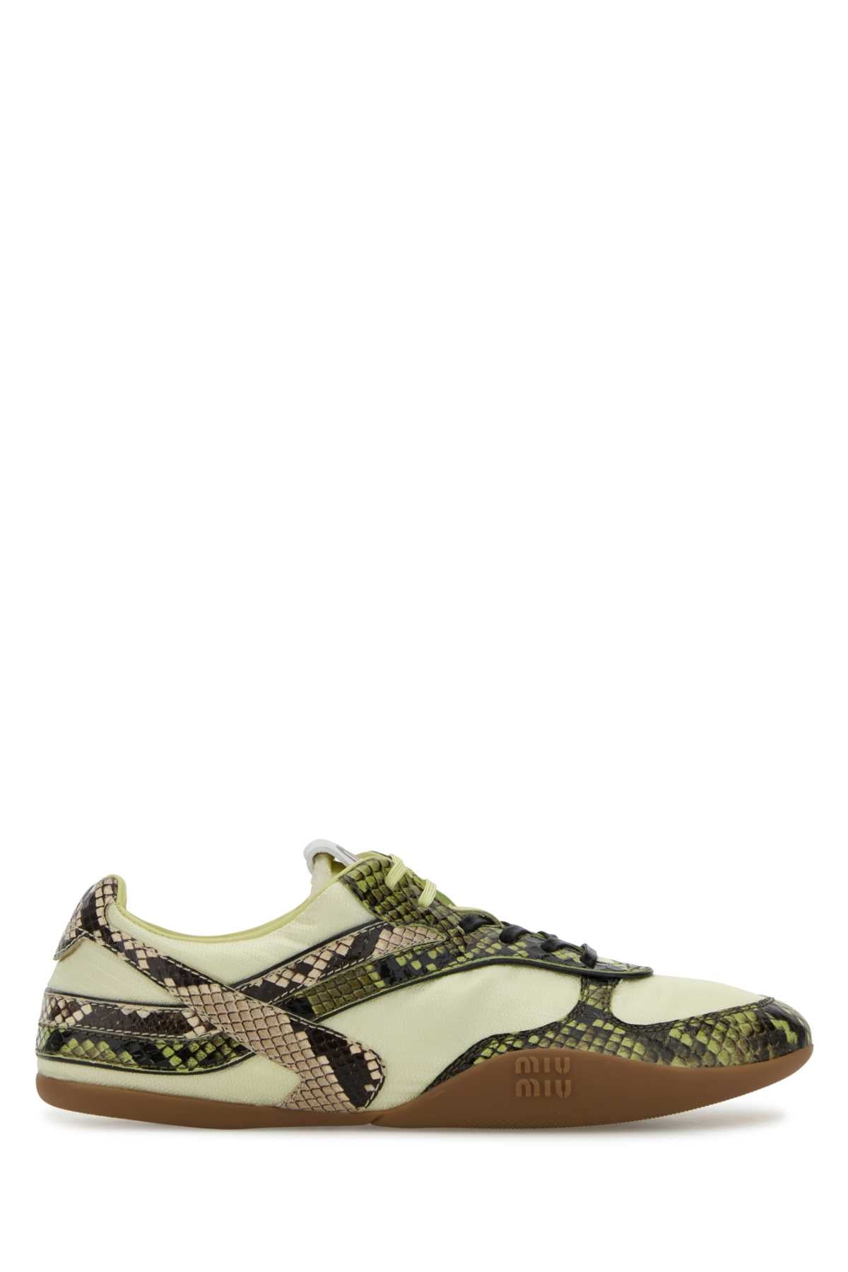 Miu Miu Women Multicolor Fabric And Leather Sneakers MIU MIU