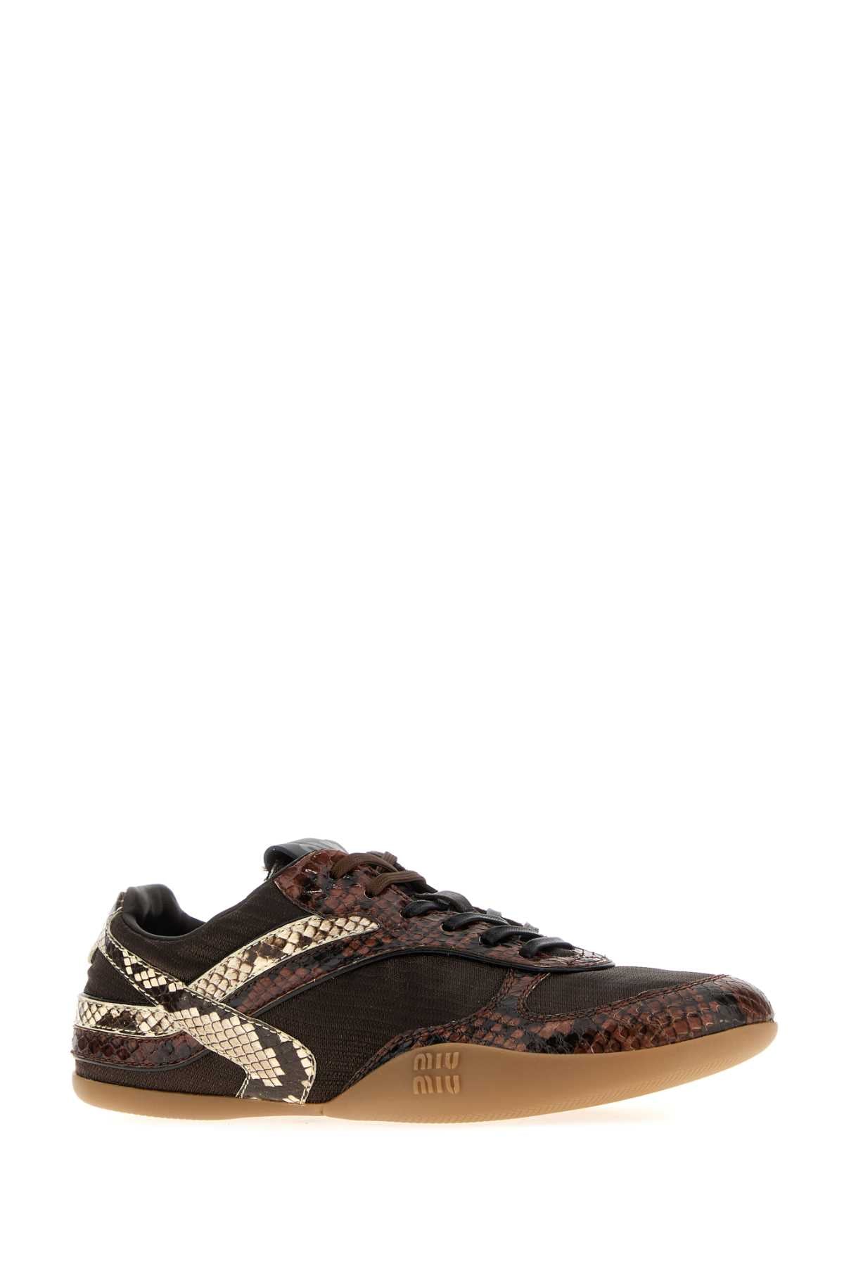 Miu Miu Women Multicolor Fabric And Leather Sneakers MIU MIU