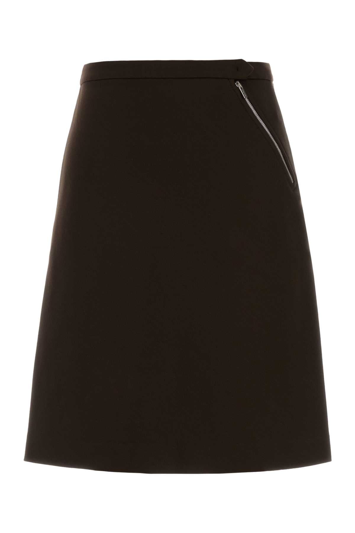 Miu Miu Women Brown Stretch Viscose Blend Skirt MIU MIU