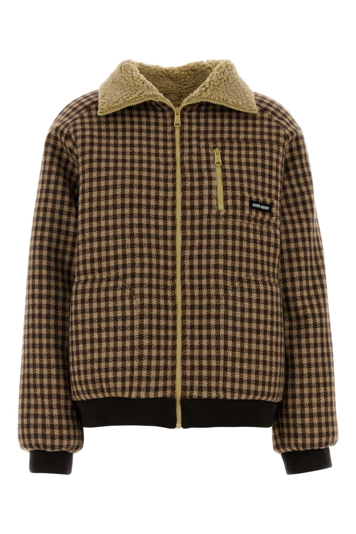 Miu Miu Women Embroidered Wool Jacket MIU MIU