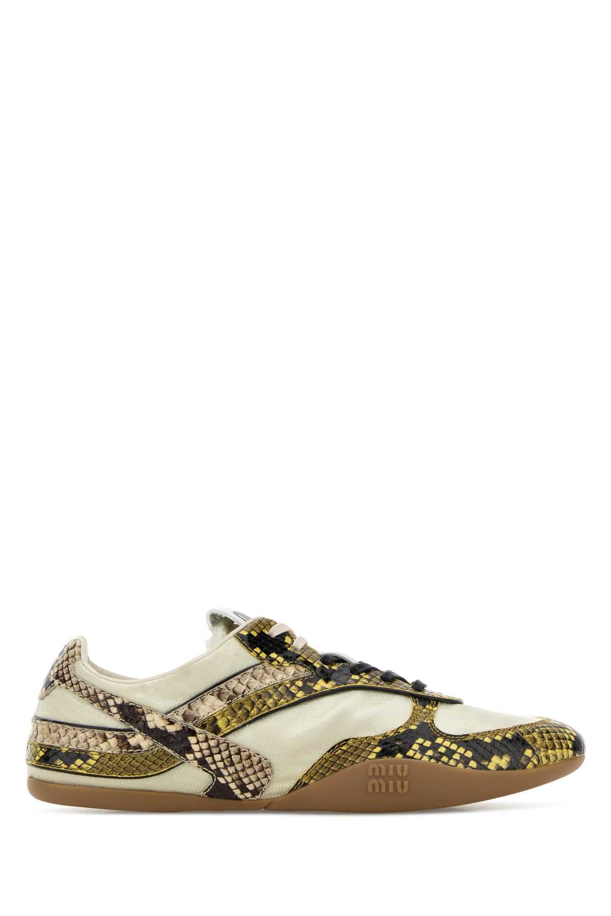 Miu Miu Women Multicolor Fabric And Leather Sneakers MIU MIU