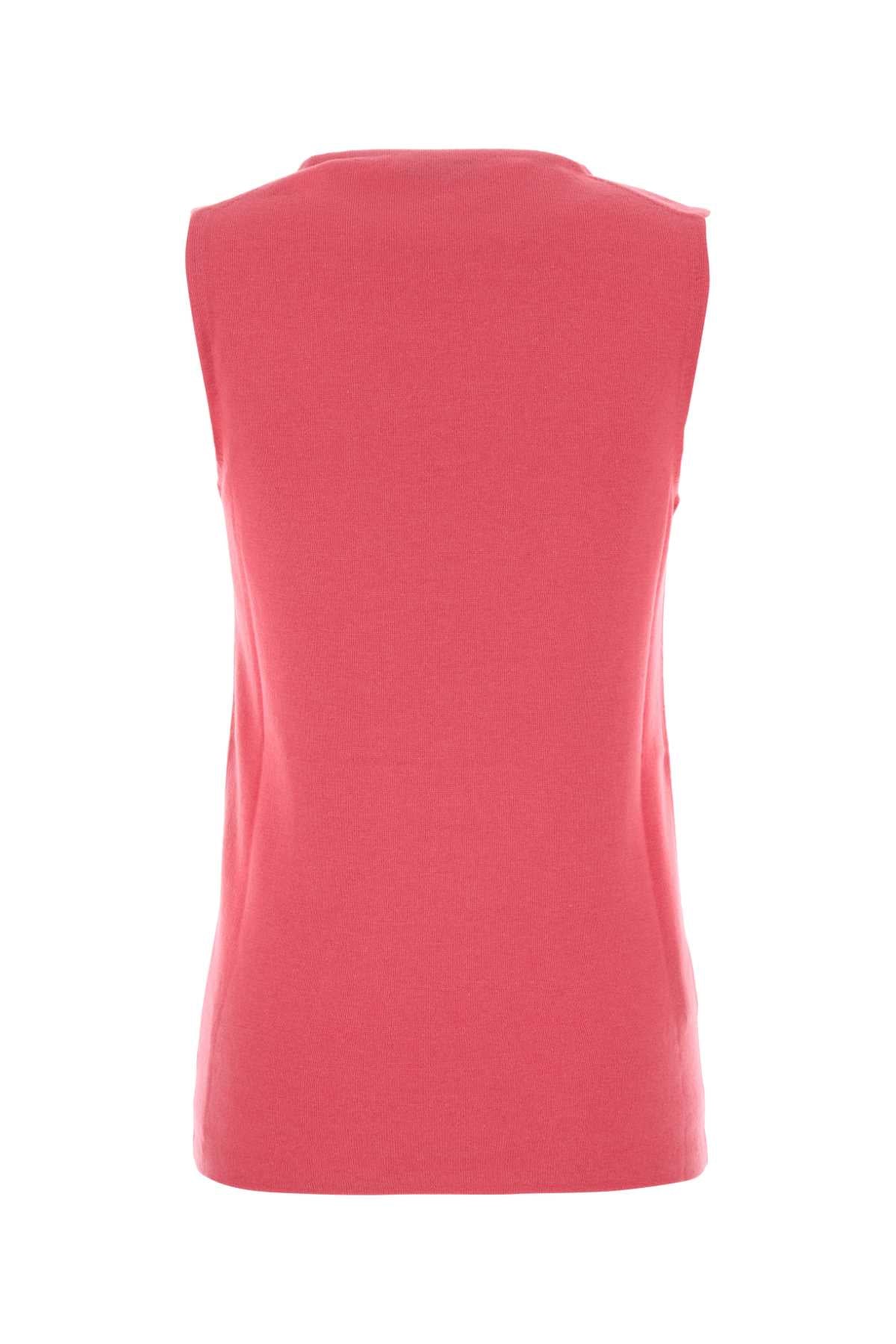 Miu Miu Women Fluo Pink Cashmere Blend Vest MIU MIU