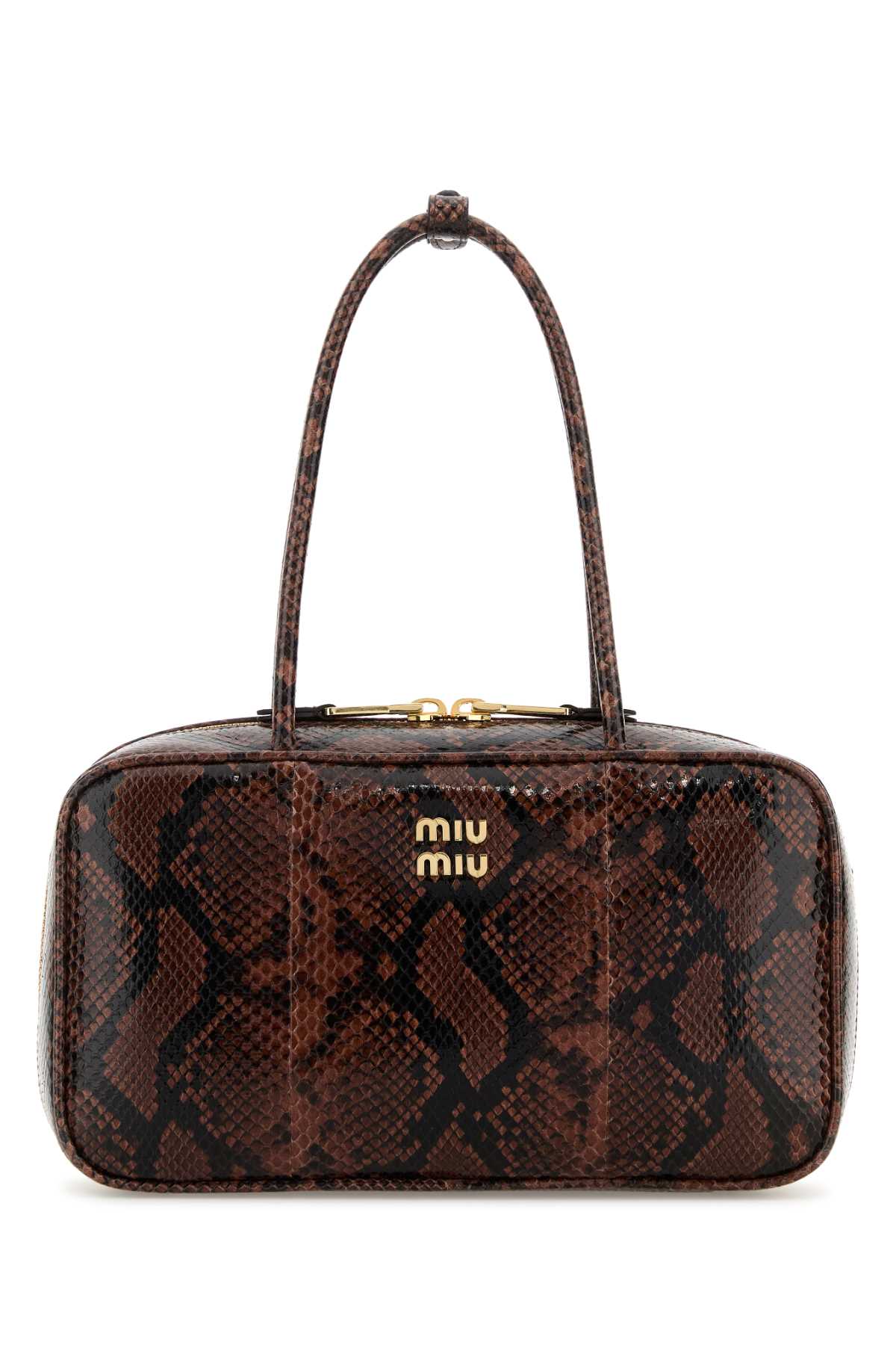 Miu Miu Women Printed Leather Beau Shoulder Bag MIU MIU