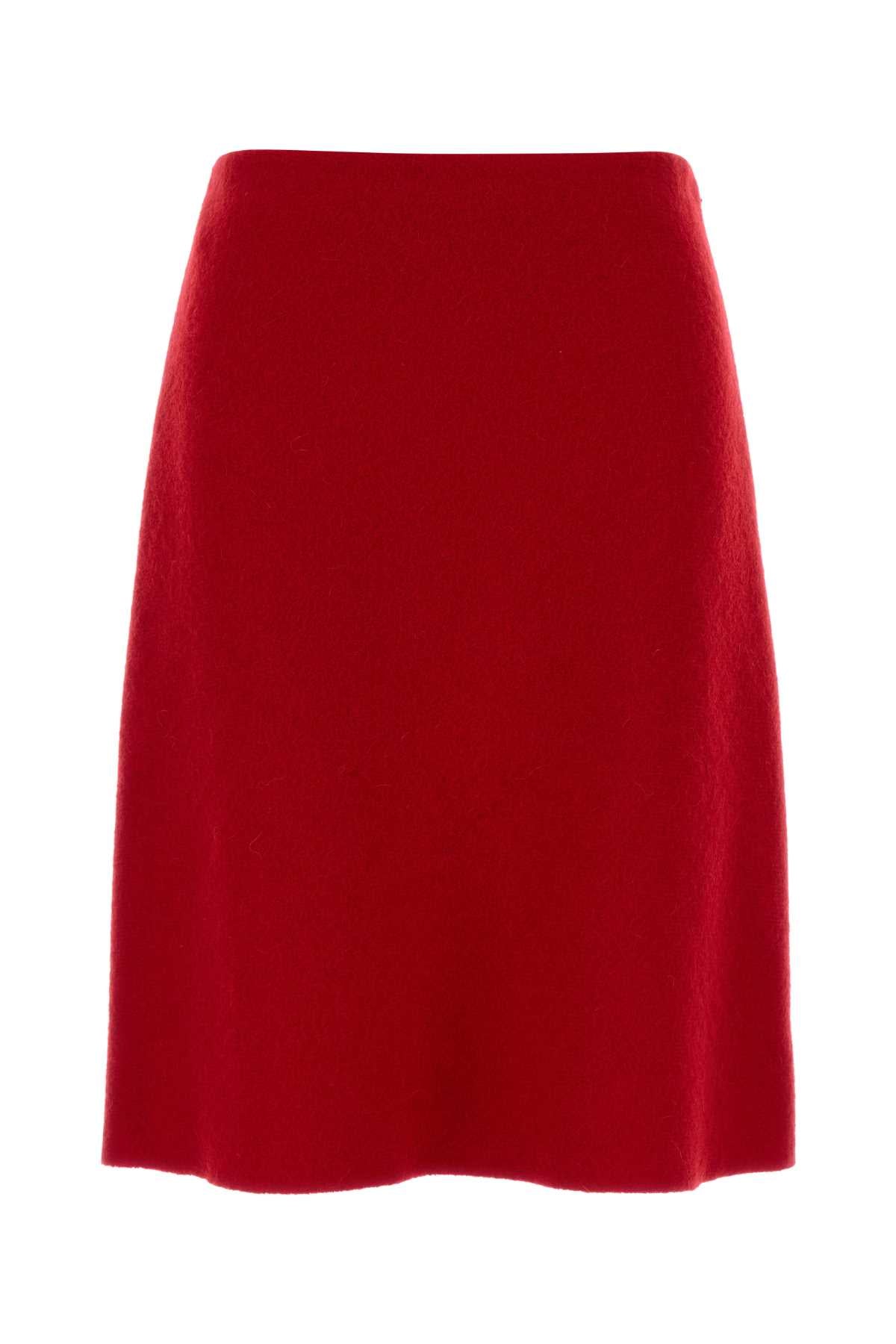 Miu Miu Women Red Flannel Skirt MIU MIU
