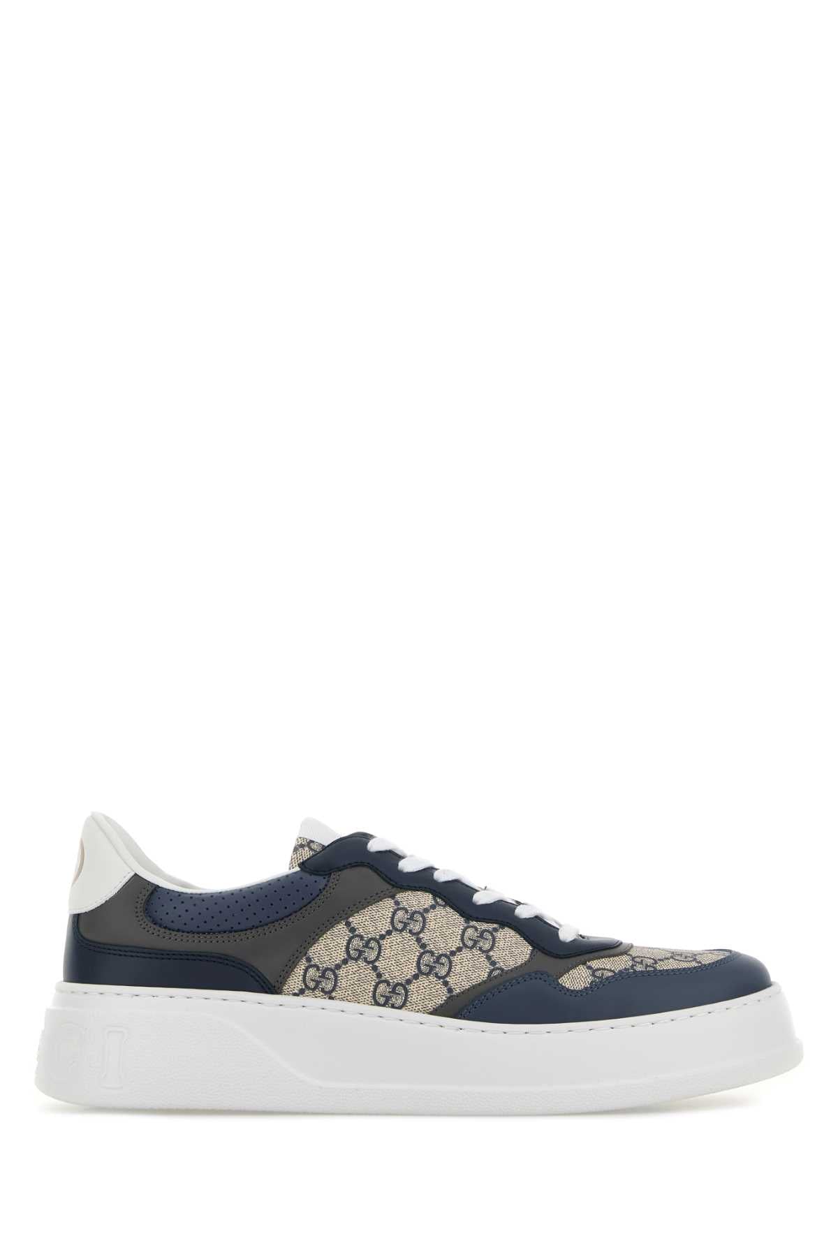 Gucci Men Multicolor Gg Canvas And Leather Sneakers GUCCI