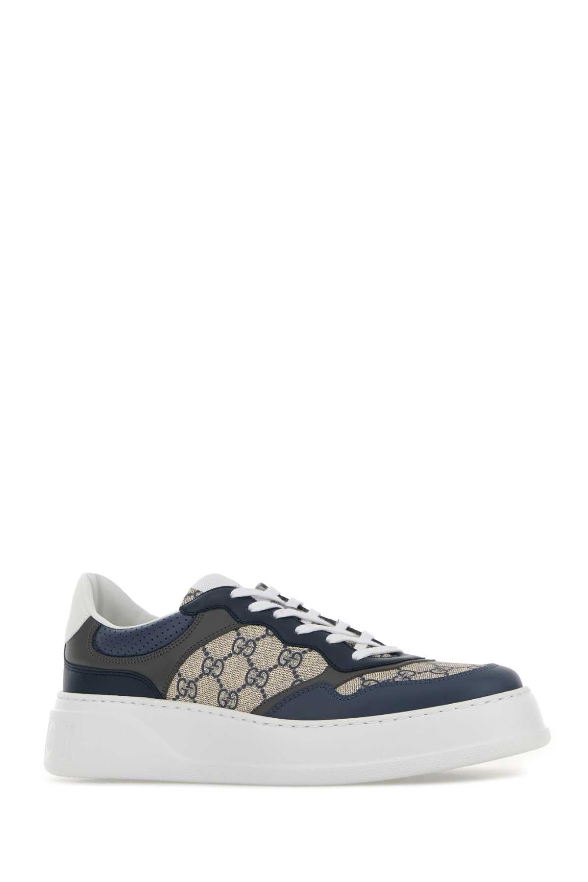 Gucci Men Multicolor Gg Canvas And Leather Sneakers GUCCI