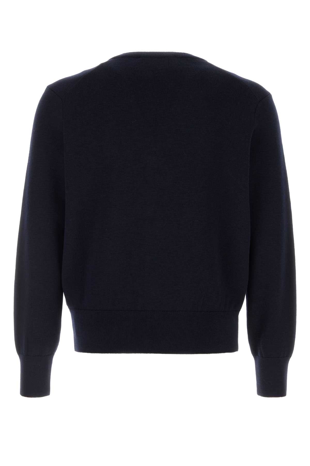 Ami Men Dark Blue Wool Cardigan AMI PARIS