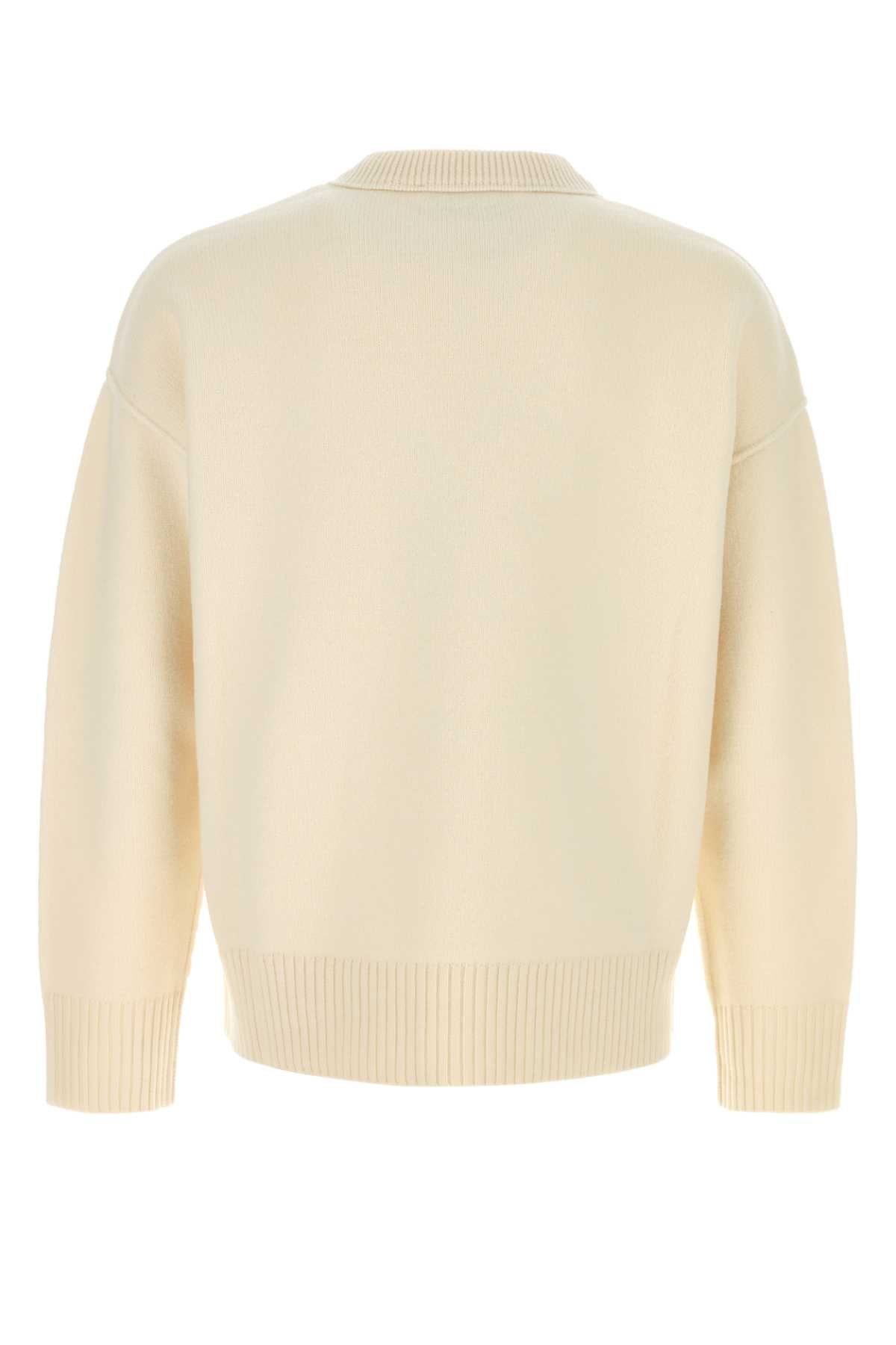 Ami Men Ivory Wool Sweater AMI PARIS