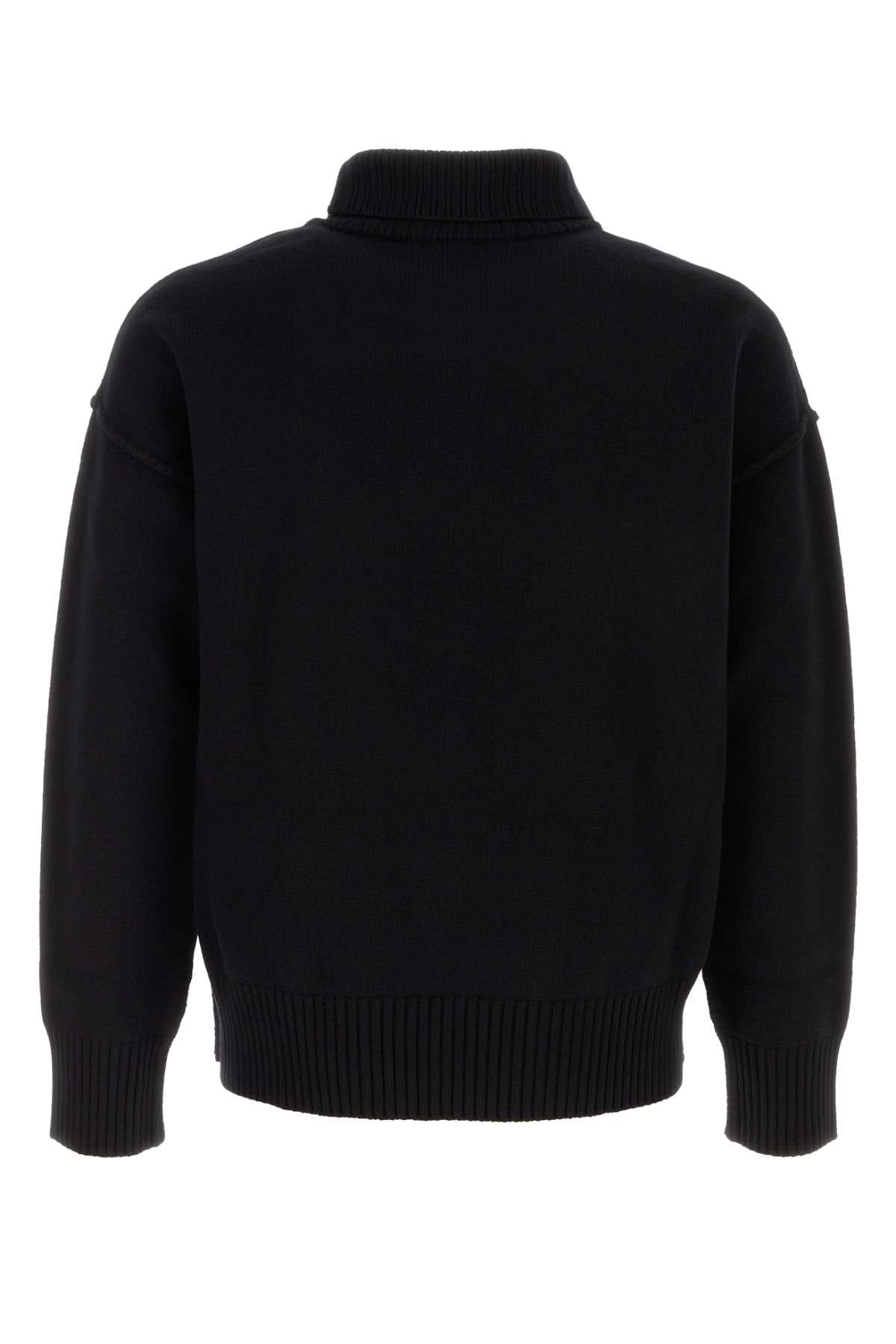 Ami Men Black Wool Sweater AMI PARIS