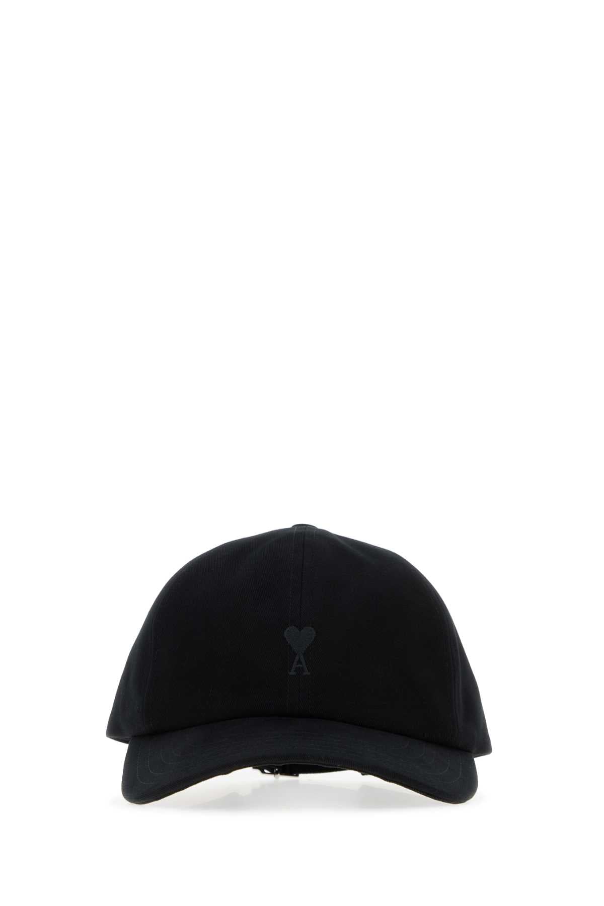 Ami Women Black Cotton Baseball Cap AMI PARIS