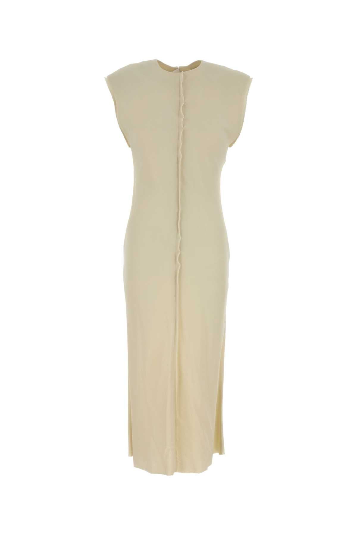 Ami Women Cream Stretch Viscose Dress AMI PARIS