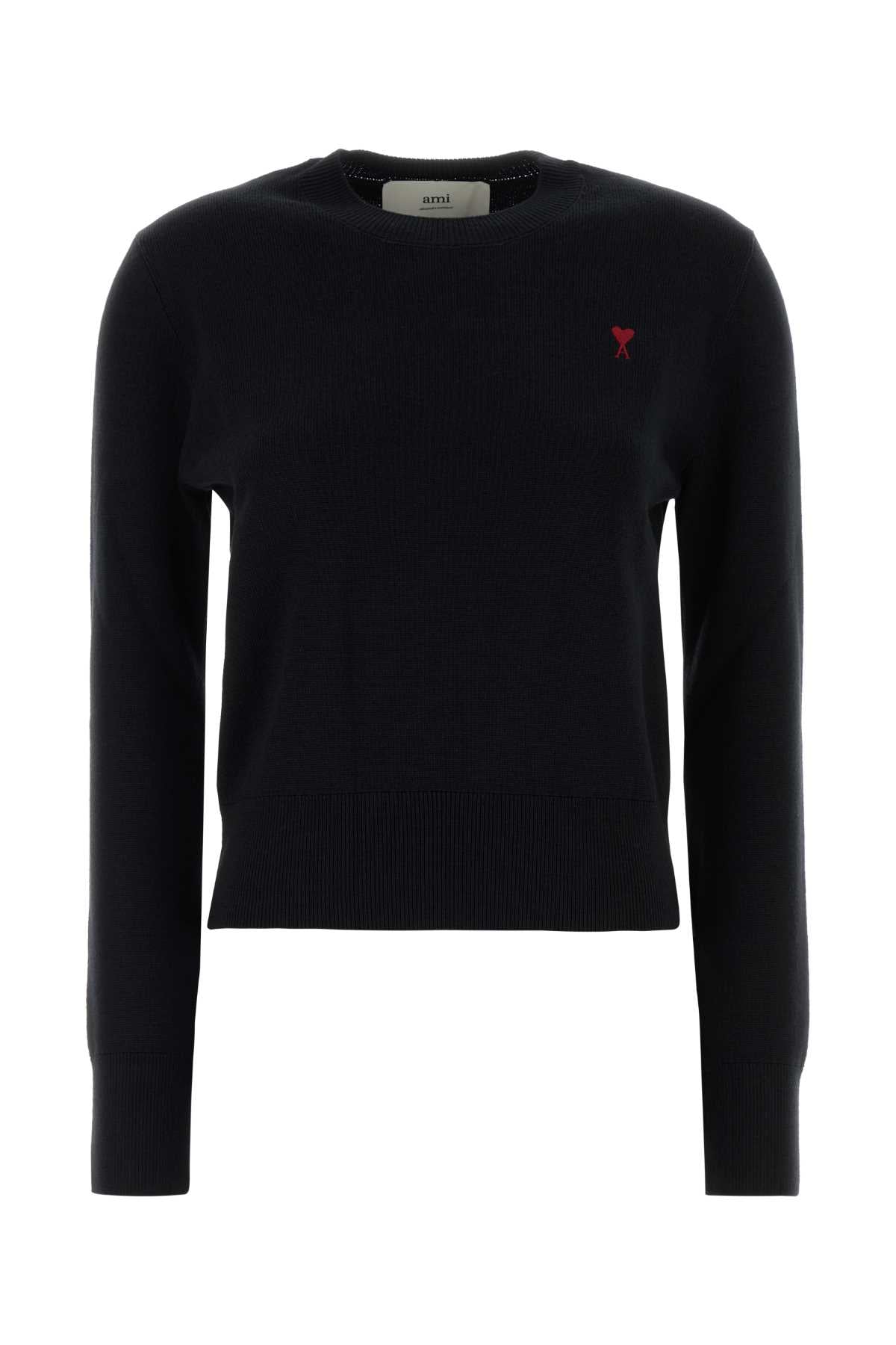 Ami Women Black Wool Sweater AMI PARIS