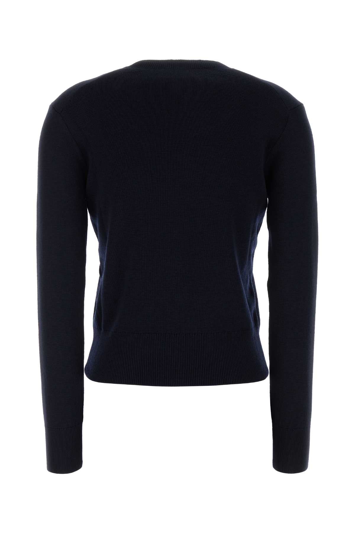 Ami Women Midnight Blue Wool Sweater AMI PARIS