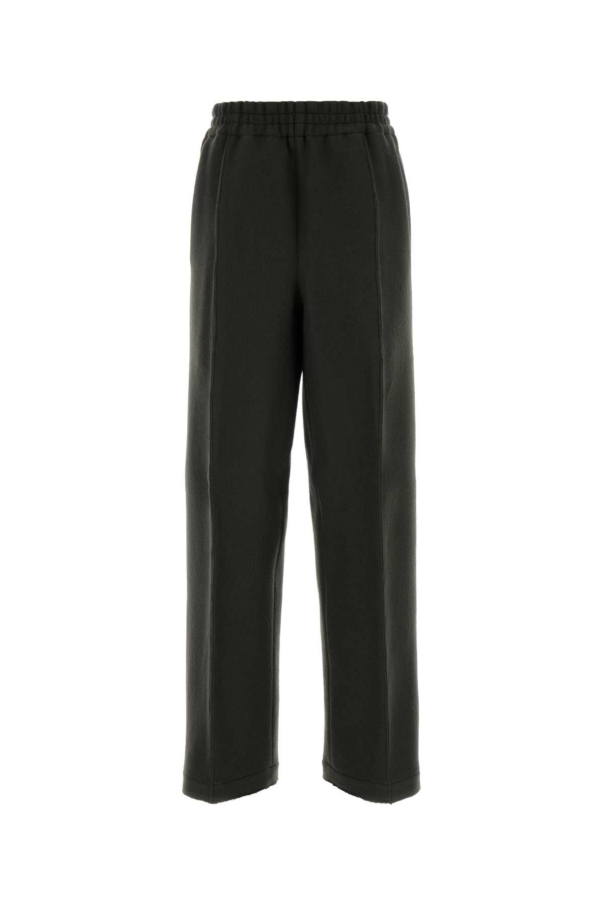 Ami Women Charcoal Wool Wide-Leg Pant AMI PARIS