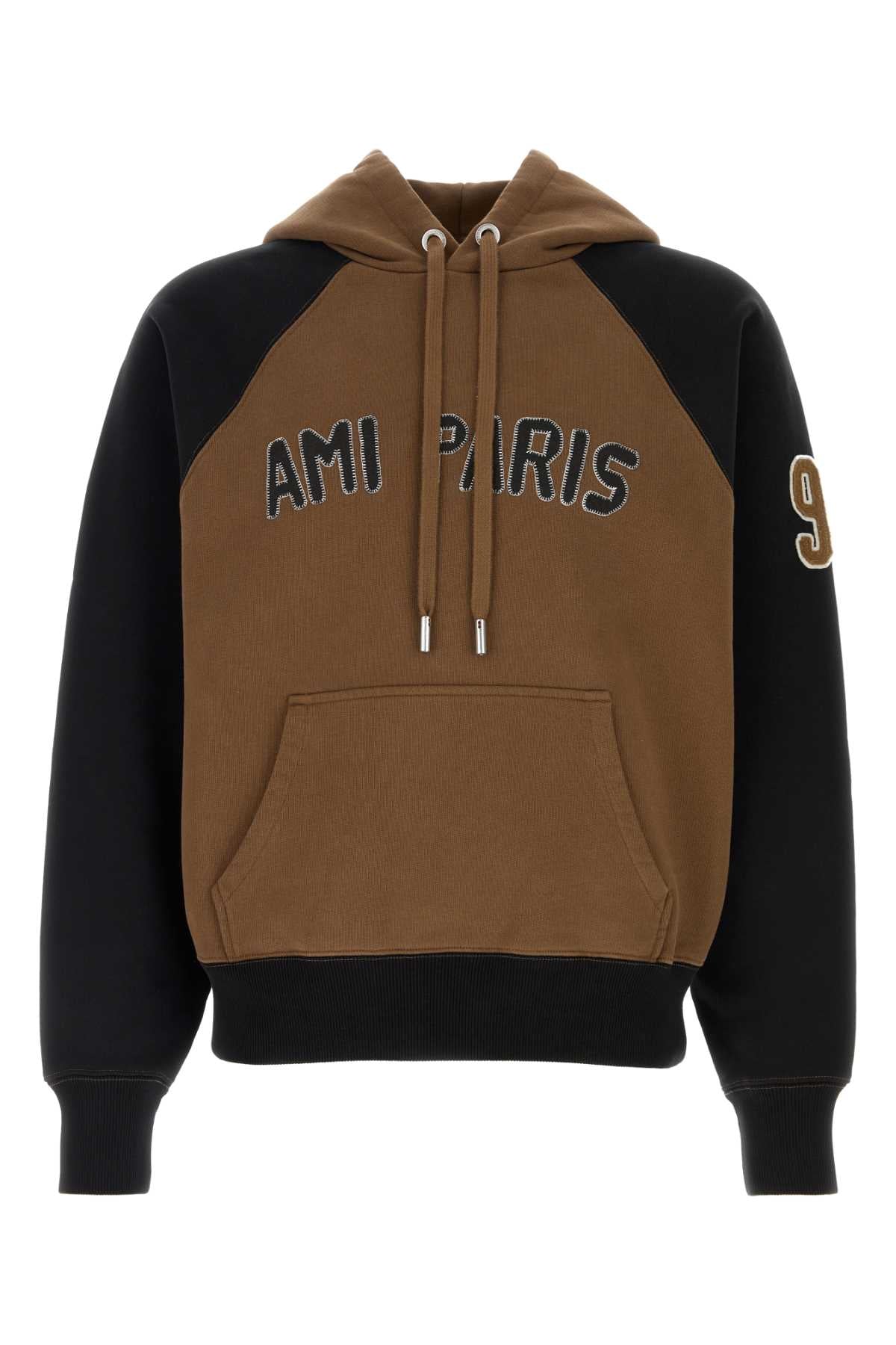 Ami Men Brown Cotton Sweatshirt AMI PARIS