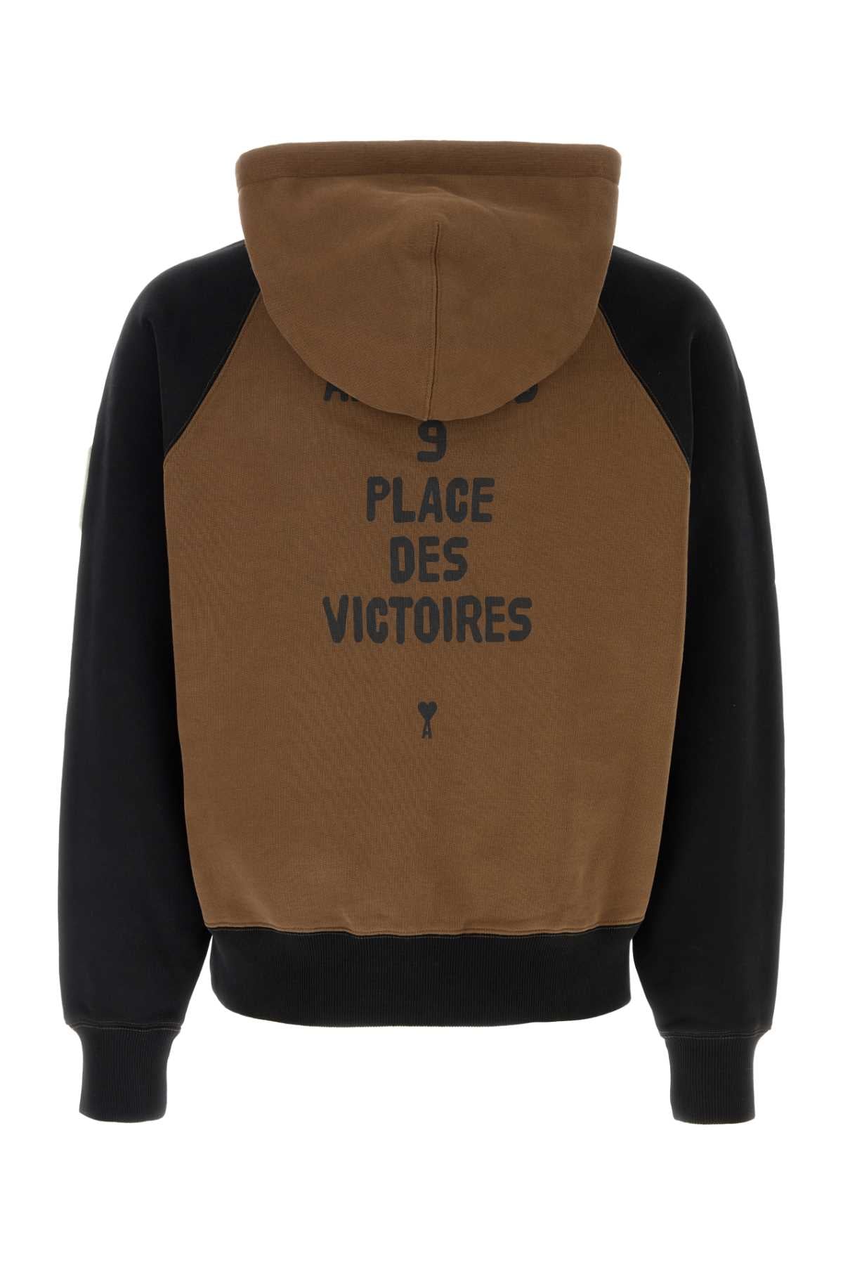 Ami Men Brown Cotton Sweatshirt AMI PARIS