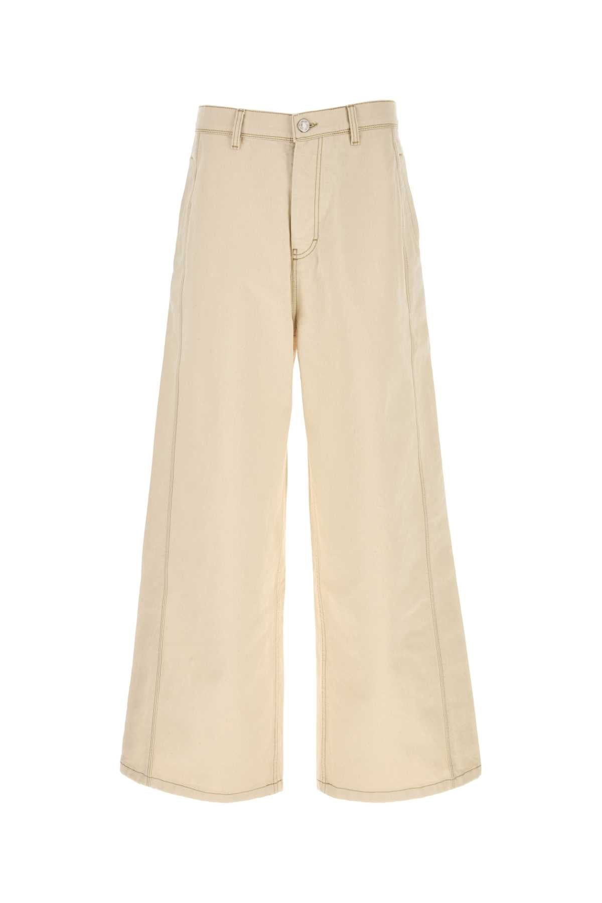 Ami Men Ivory Denim Wide-Leg Jeans AMI PARIS