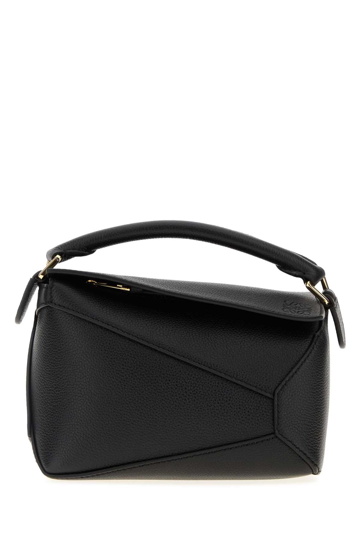 Loewe Women Black Leather Mini Puzzle Handbag LOEWE