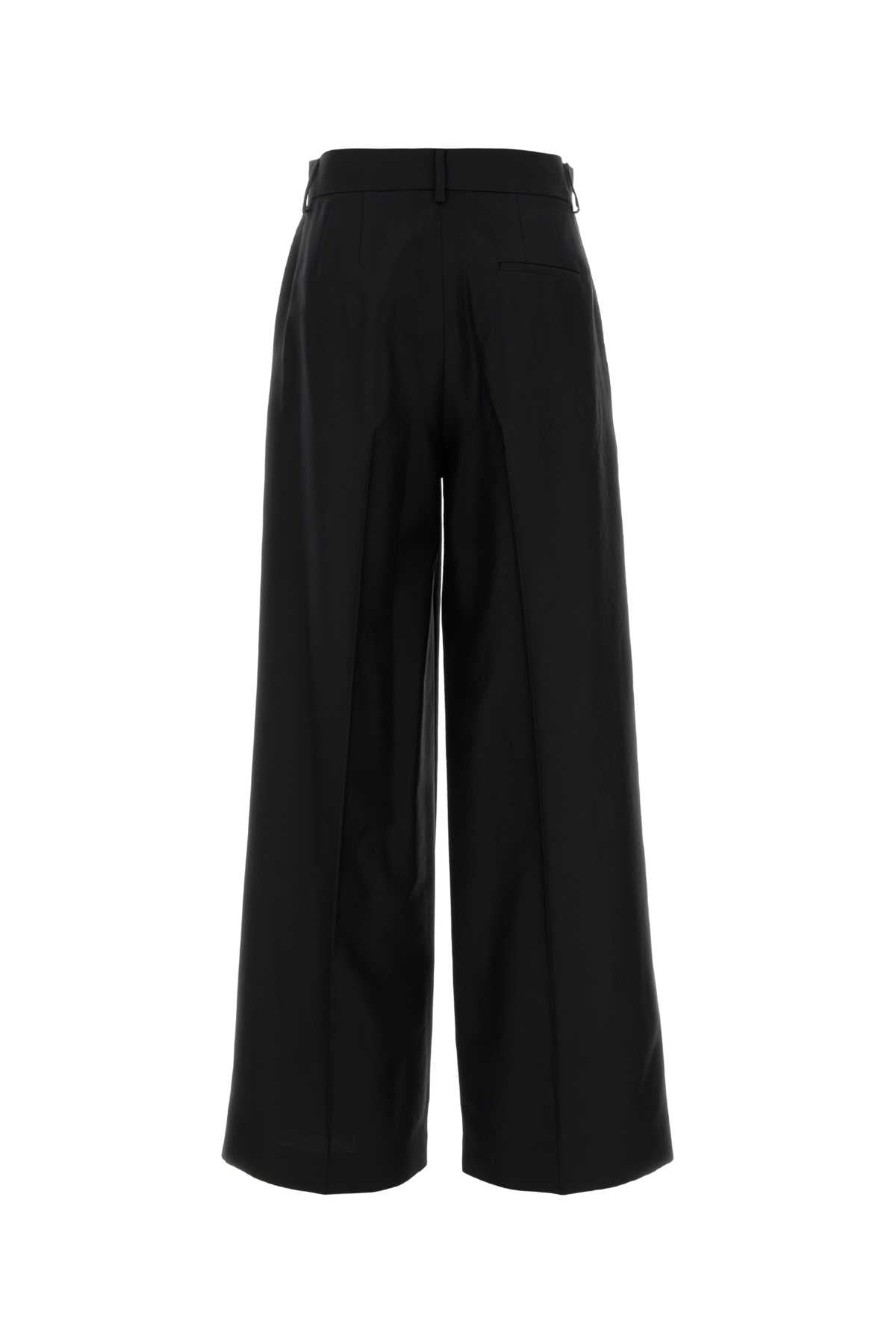Alberta Ferretti Women Black Wool Blend Wide-Leg Pant ALBERTA FERRETTI