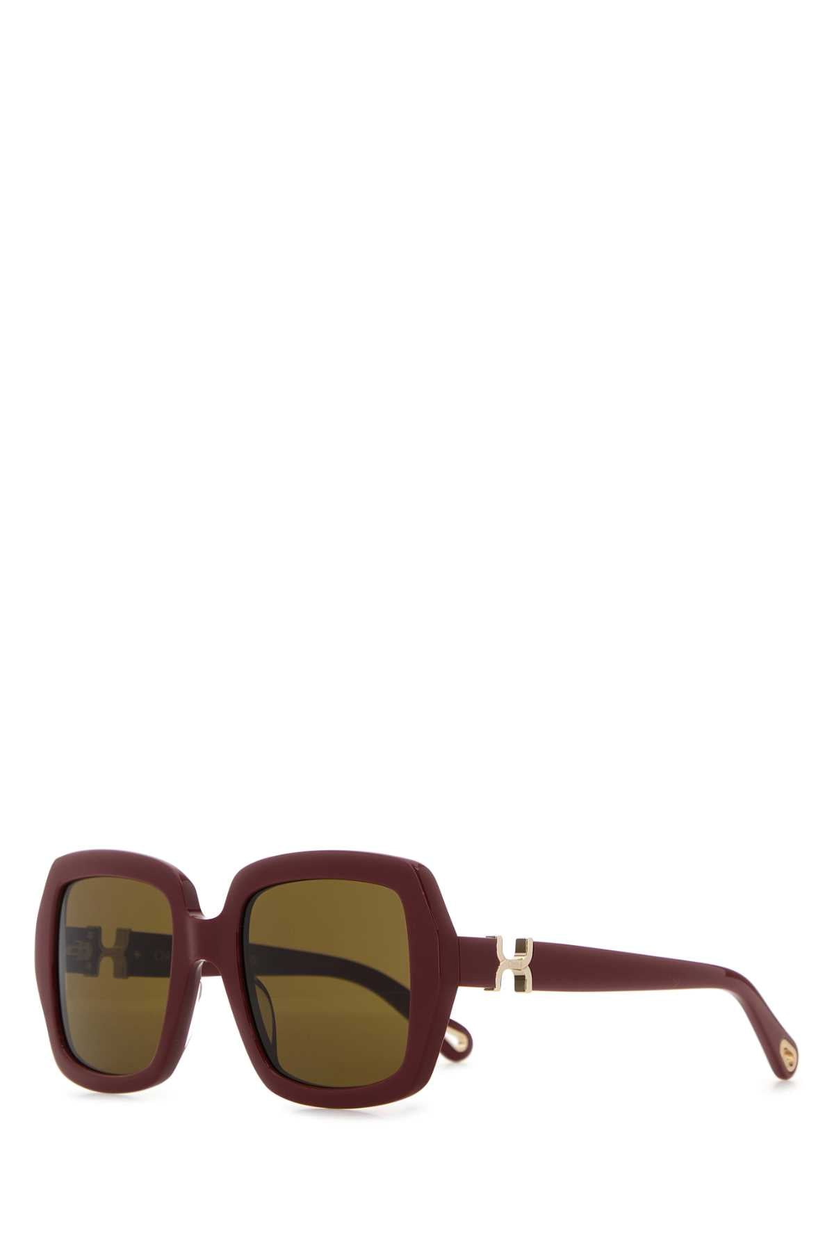 Chloe Women Burgundy Acetate Sunglasses CHLOE