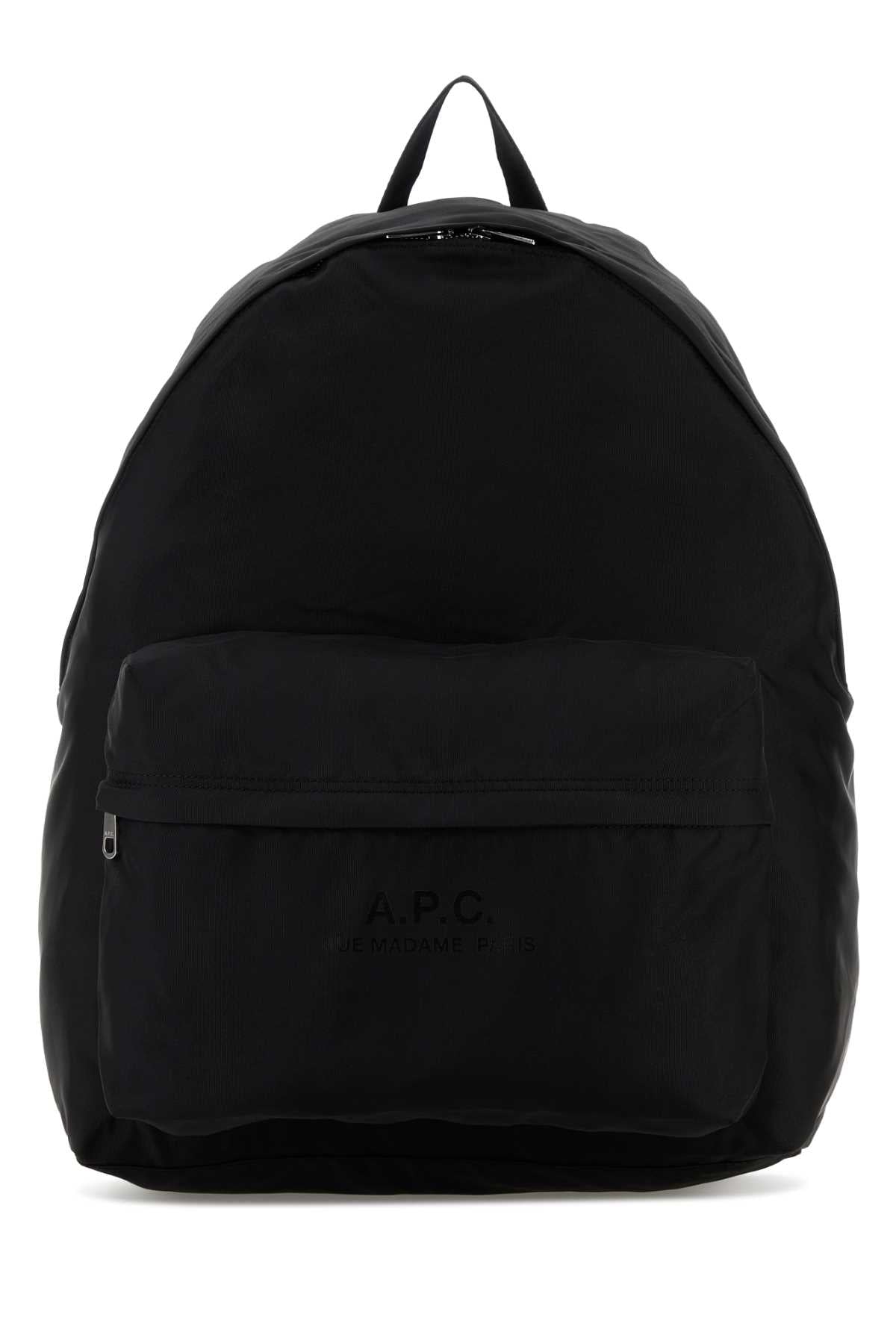 A.P.C. Men Black Canvas Sac A Dos Backpack