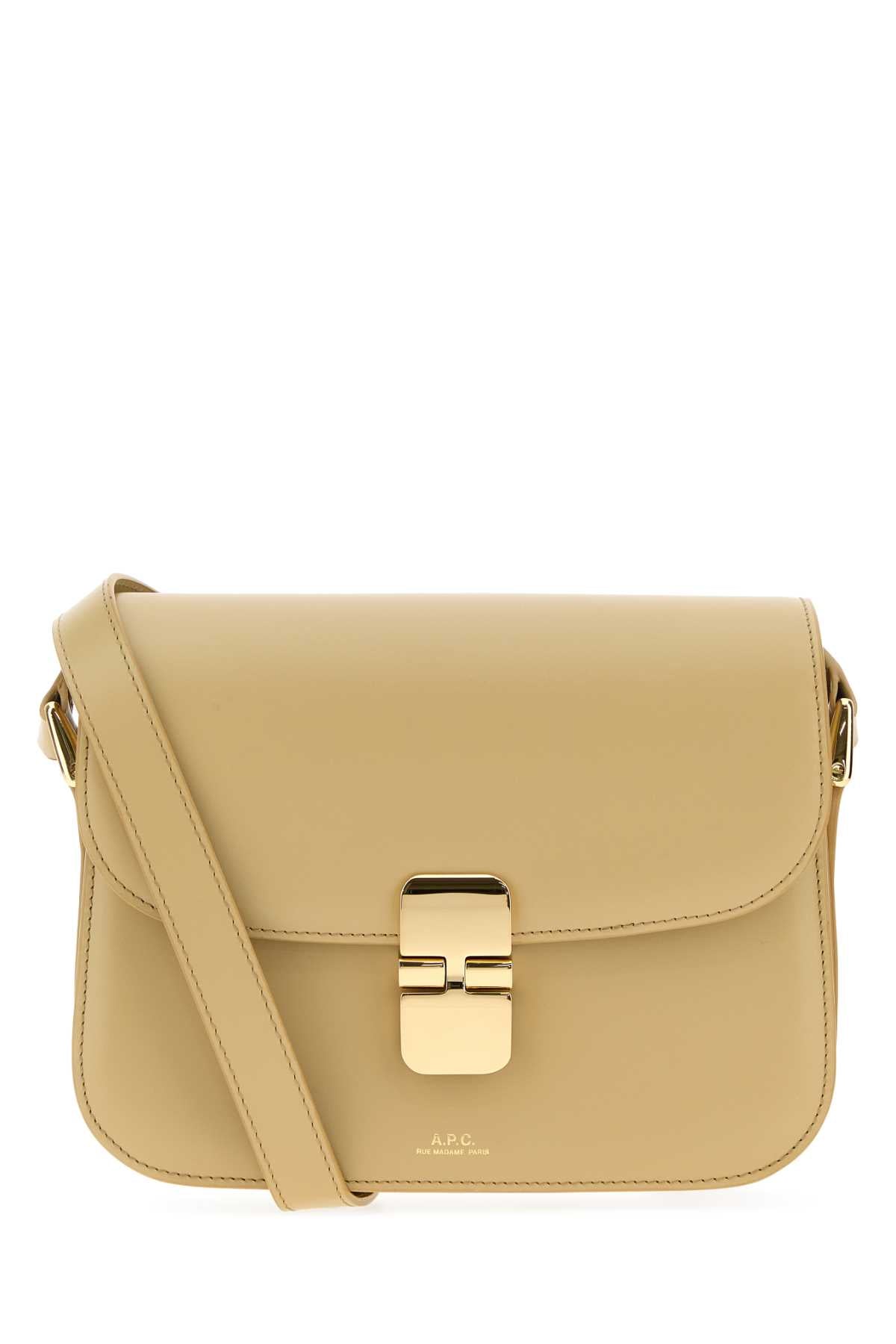 A.P.C. Women Beige Leather Small Grace Crossbody Bag A.P.C.
