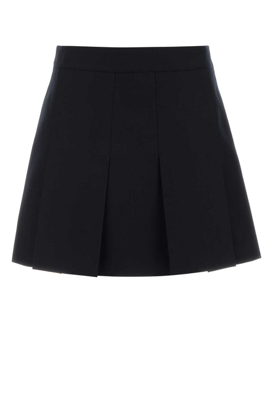 A.P.C. Women Navy Blue Twill Jupe Mini Skirt A.P.C.