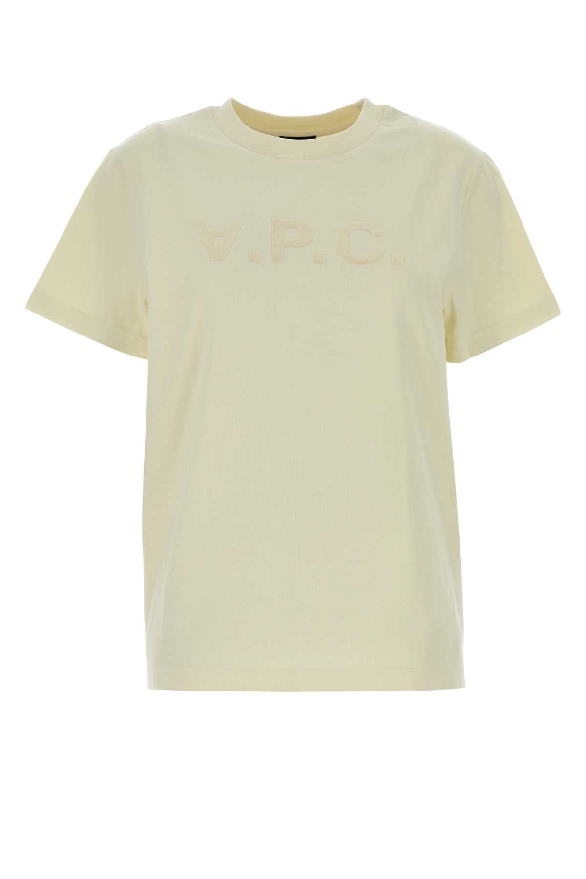 A.P.C. Women Cream Cotton T-Shirt