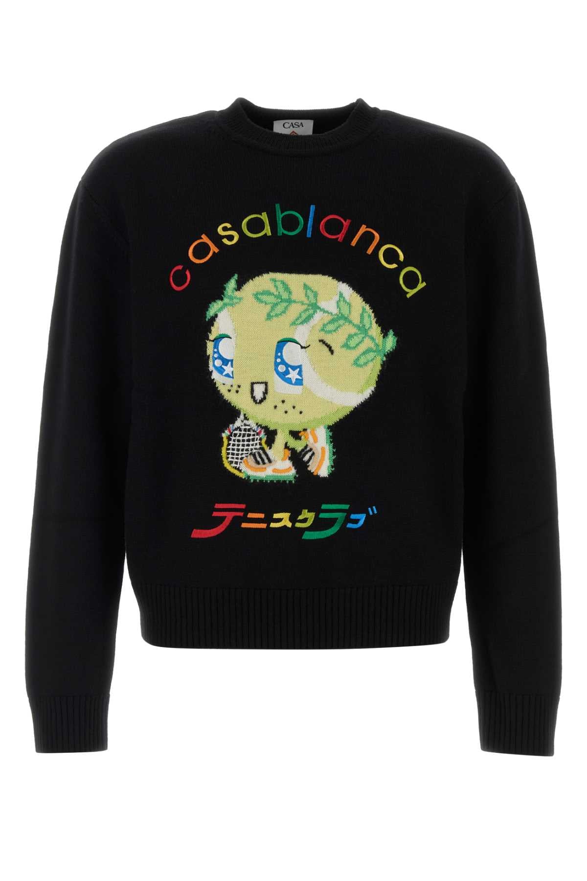 Casablanca Men Black Wool Sweater CASABLANCA