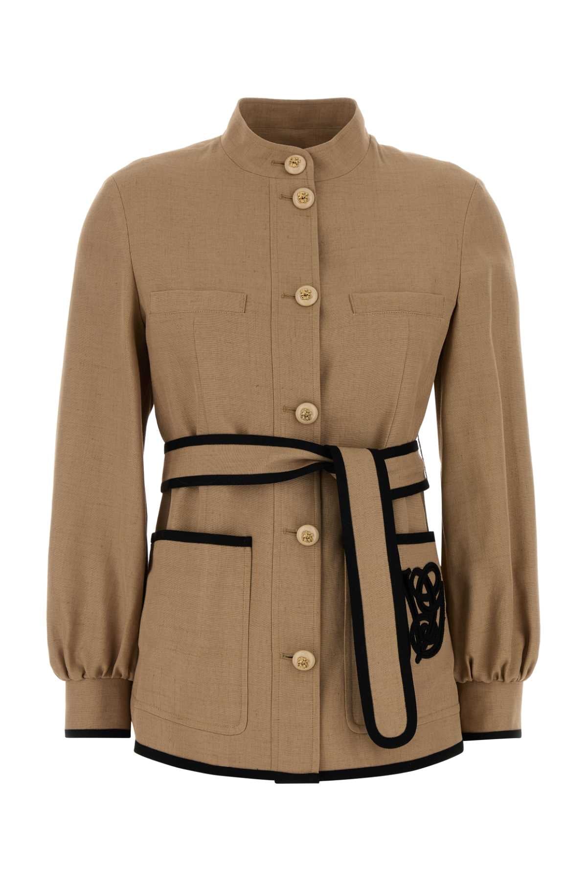 Valentino Garavani Women Beige Viscose Blend Blazer VALENTINO GARAVANI