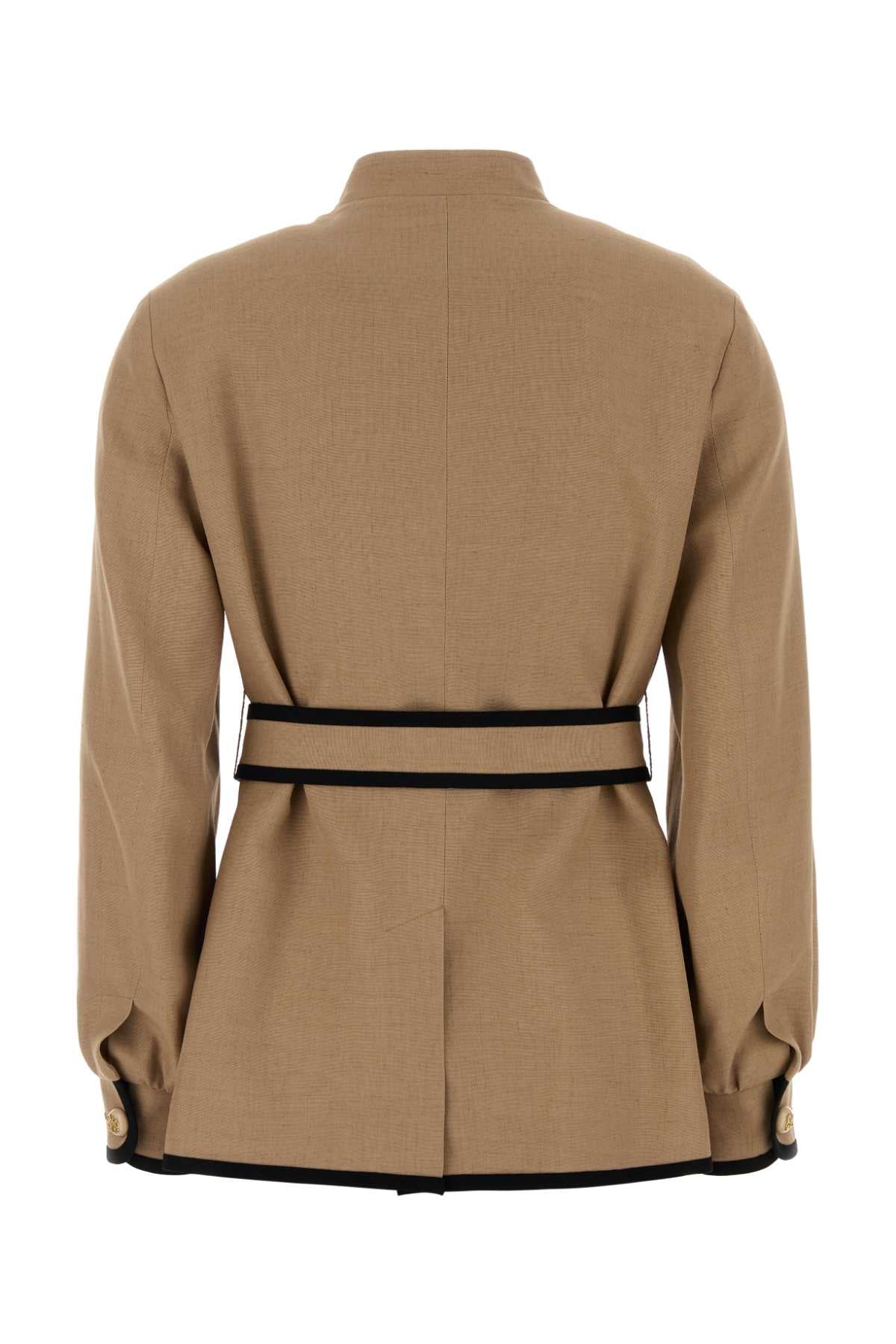 Valentino Garavani Women Beige Viscose Blend Blazer VALENTINO GARAVANI