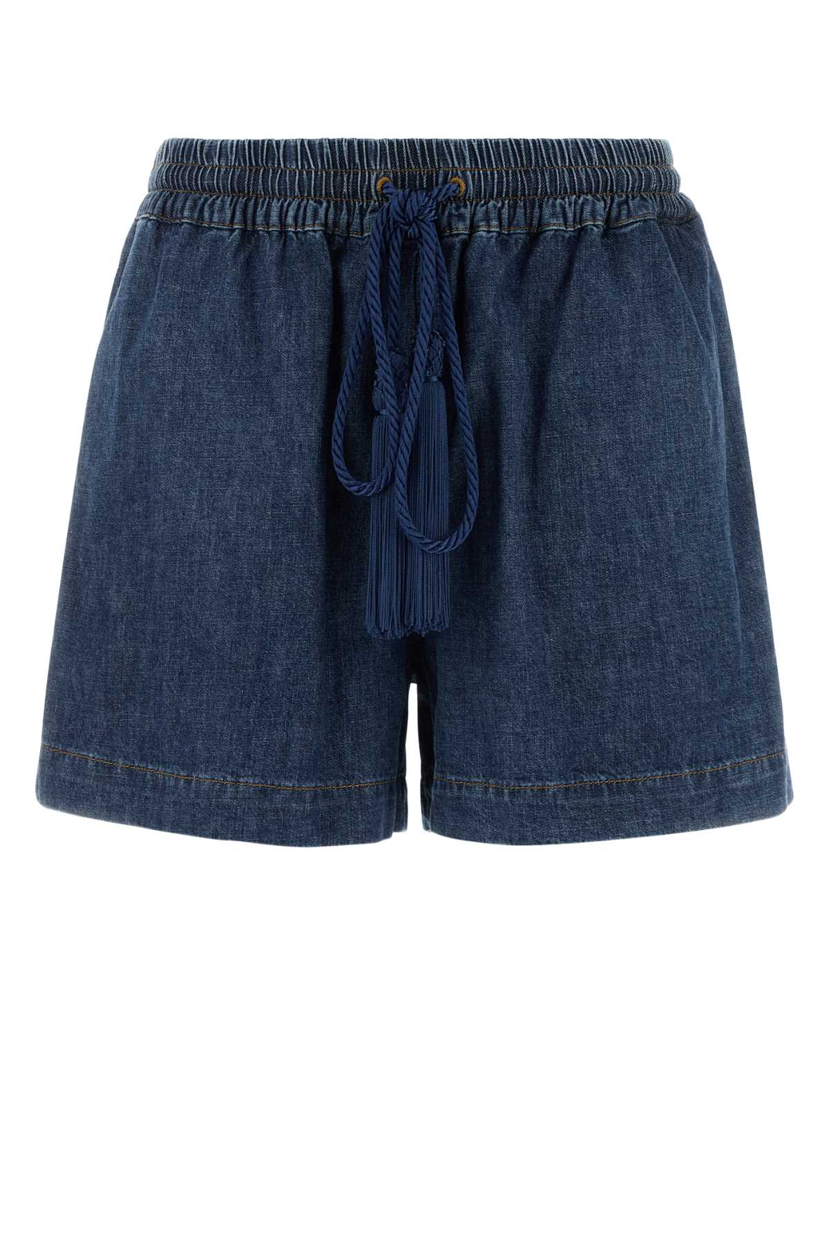 Valentino Garavani Women Denim Shorts VALENTINO GARAVANI