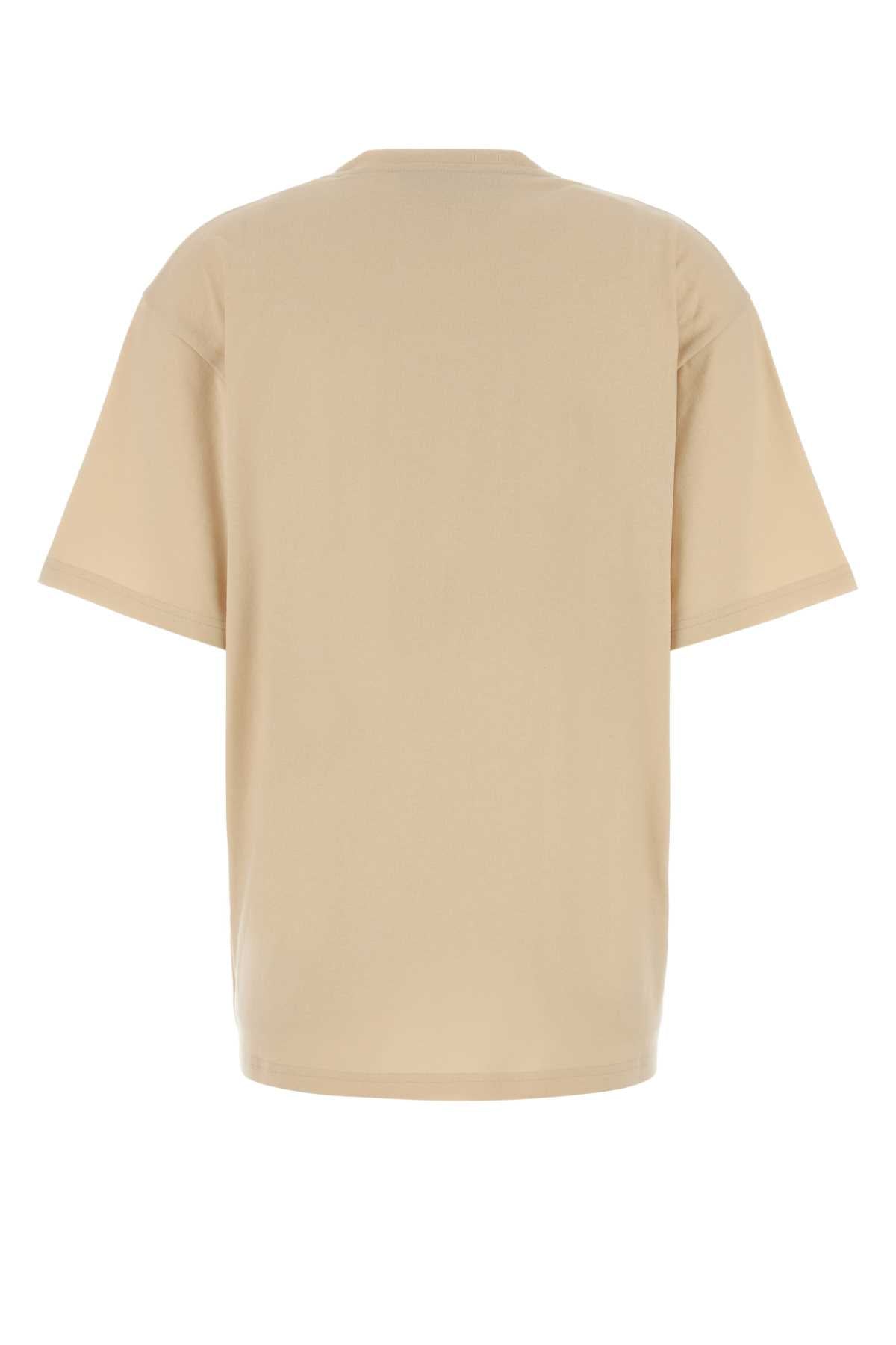 Valentino Garavani Women Beige Cotton T-Shirt VALENTINO GARAVANI