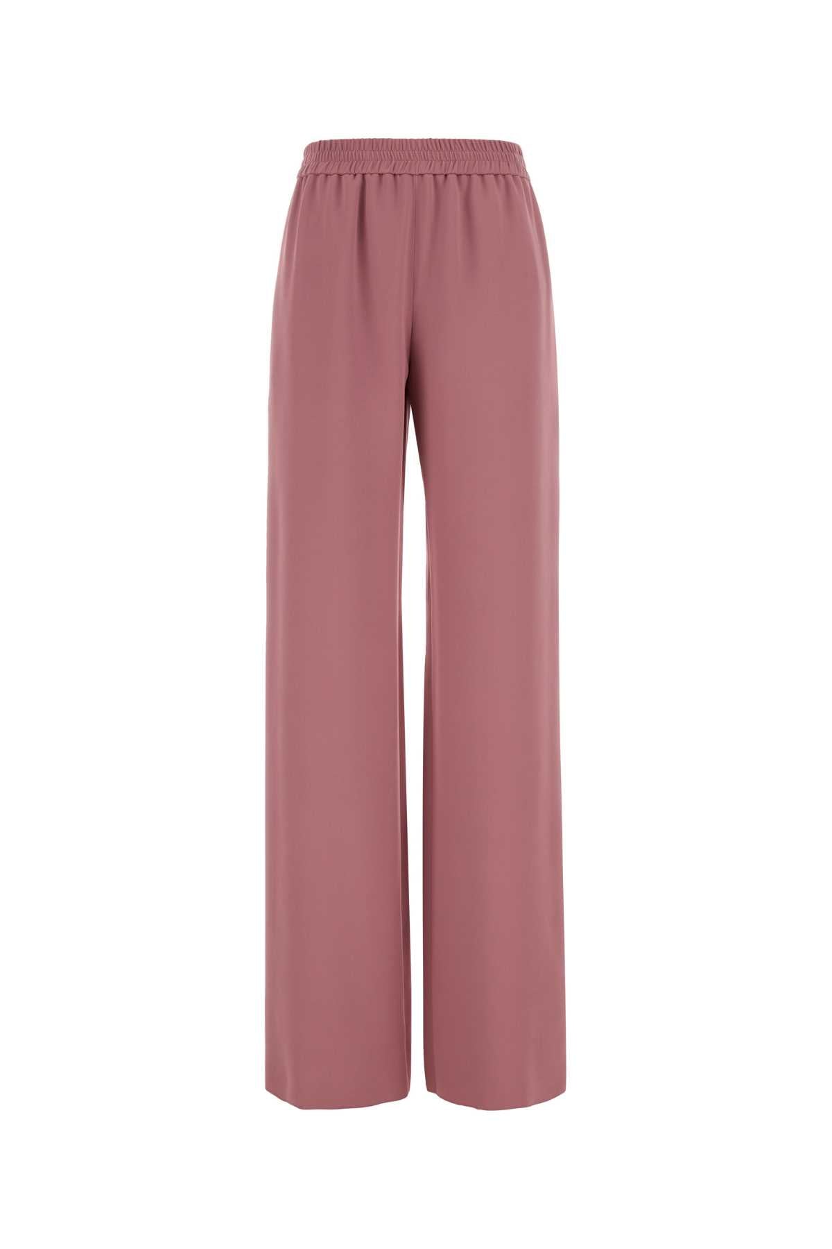 Valentino Garavani Women Antiqued Pink Silk Wide-Leg Pant VALENTINO GARAVANI