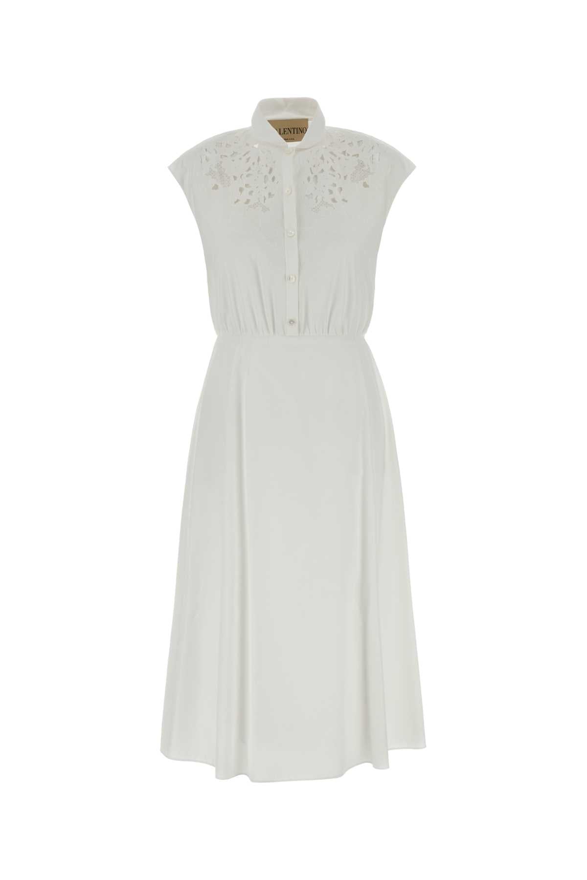 Valentino Garavani Women White Poplin Dress VALENTINO GARAVANI