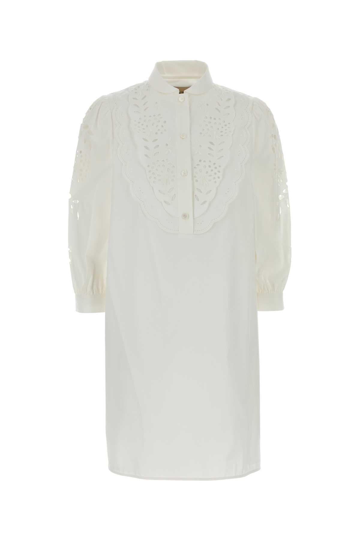 Valentino Garavani Women White Poplin Shirt Dress VALENTINO GARAVANI