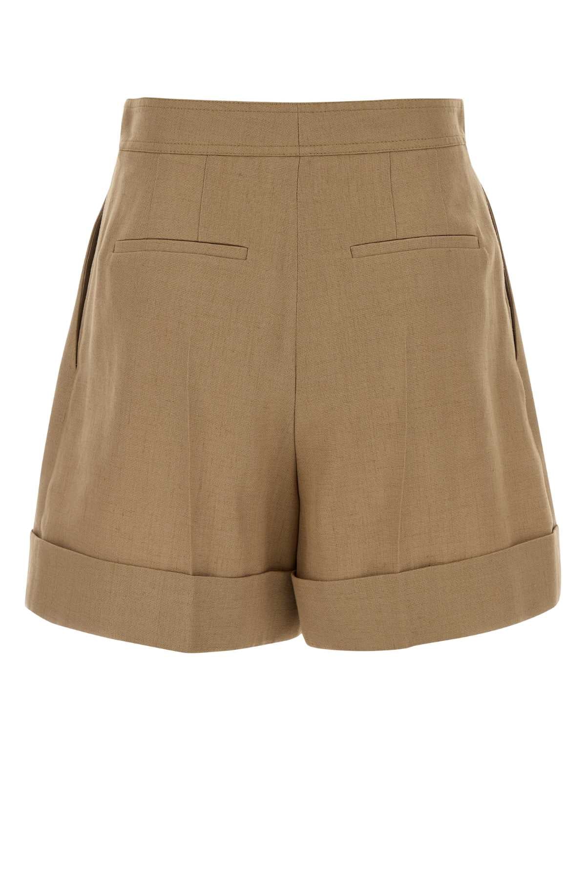 Valentino Garavani Women Biscuit Viscose Blend Shorts VALENTINO GARAVANI