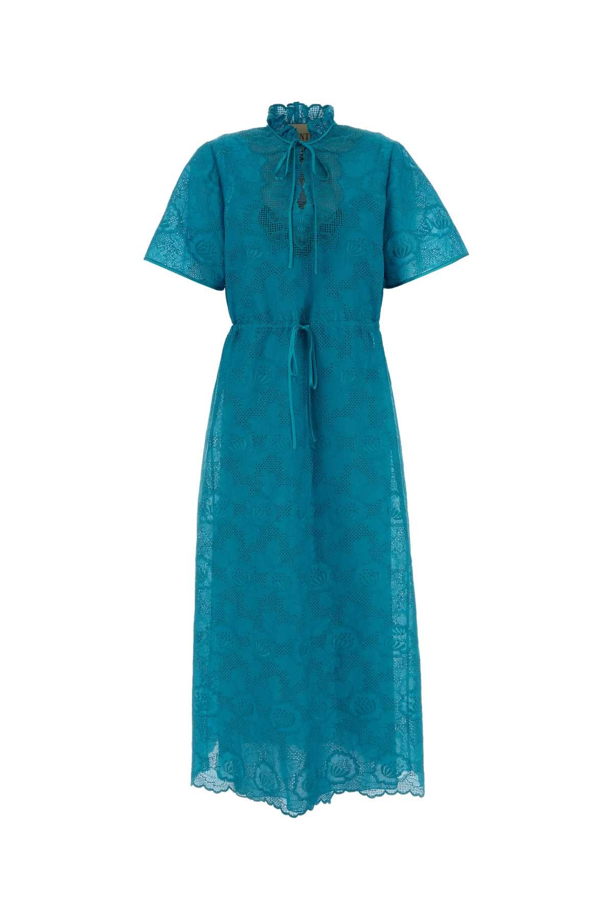 Valentino Garavani Women Turquoise Lace Dress VALENTINO GARAVANI