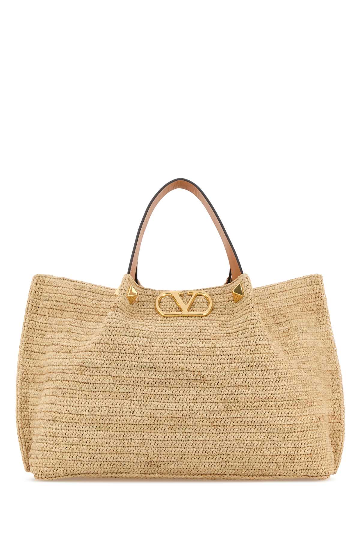 Valentino Garavani Women Raffia Vlogo Signature Shopping Bag VALENTINO GARAVANI