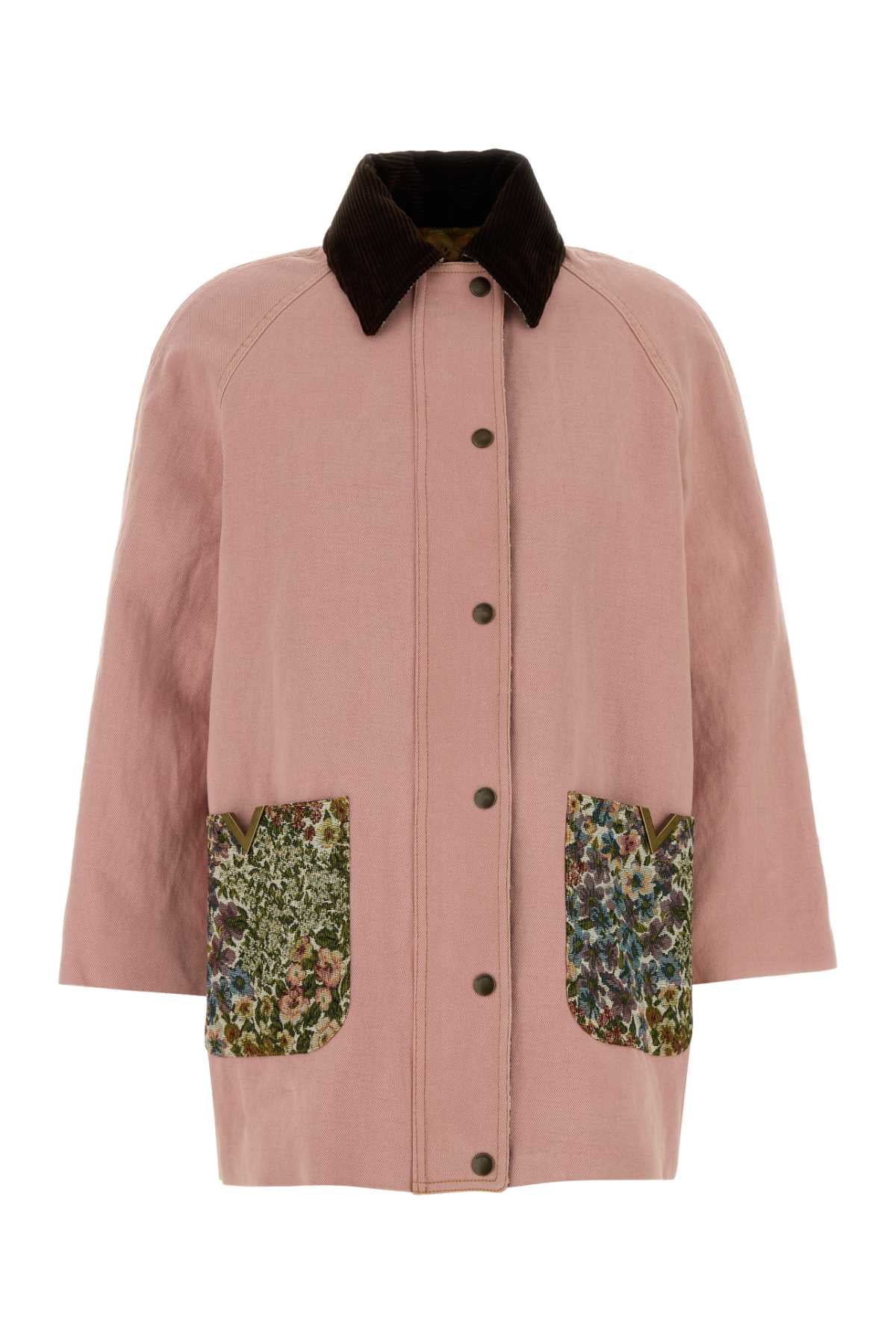 Valentino Garavani Women Pink Denim Jacket VALENTINO GARAVANI