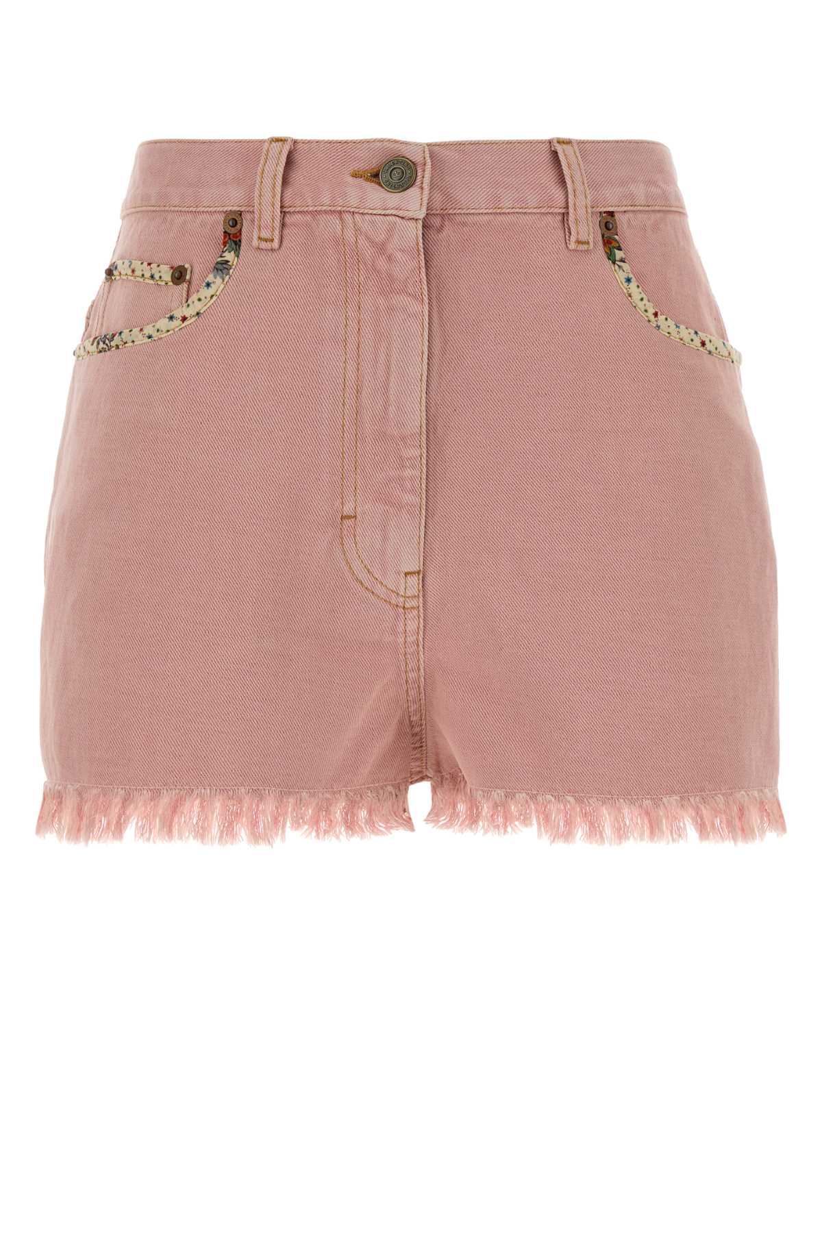 Valentino Garavani Women Pink Denim Shorts VALENTINO GARAVANI