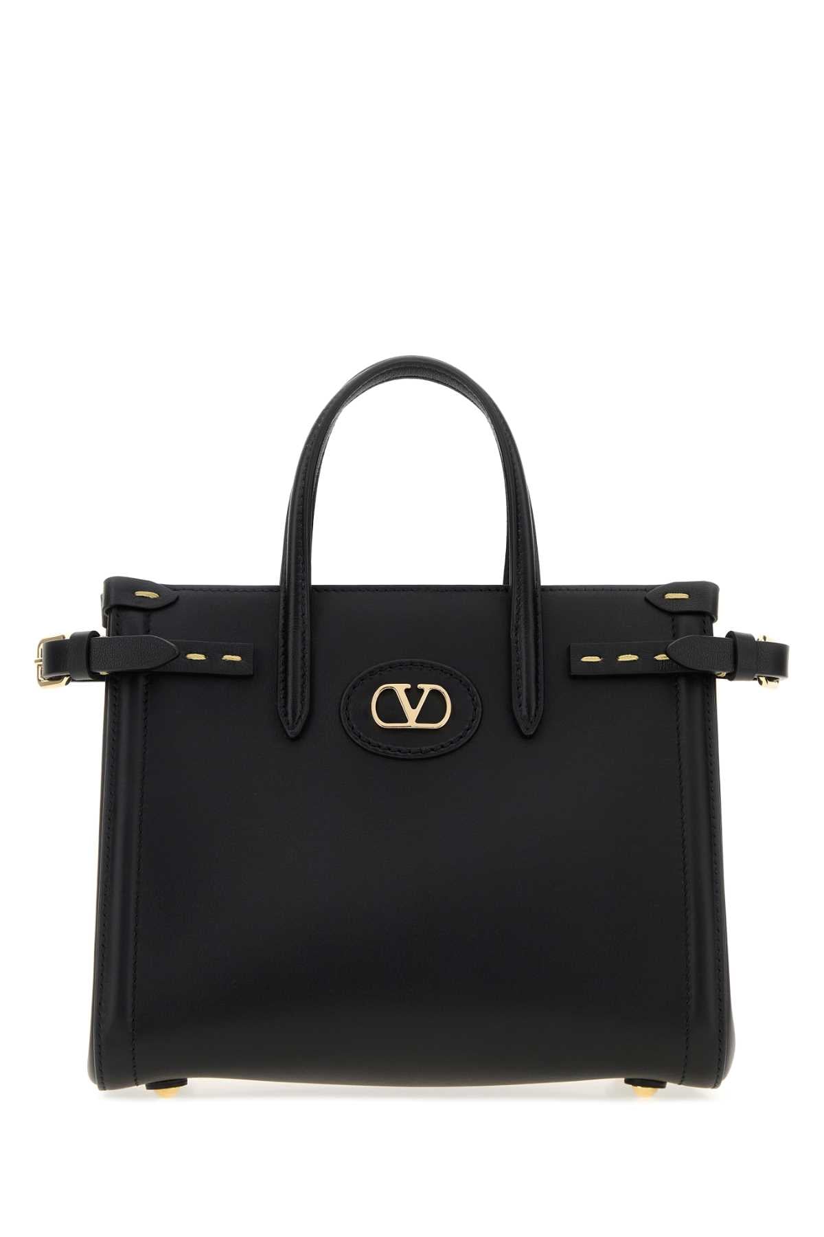 Valentino Garavani Women Black Leather Antibes Handbag VALENTINO GARAVANI