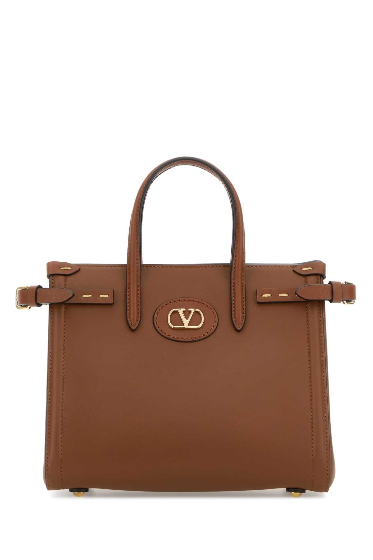 Valentino Garavani Women Brown Leather Antibes Handbag VALENTINO GARAVANI