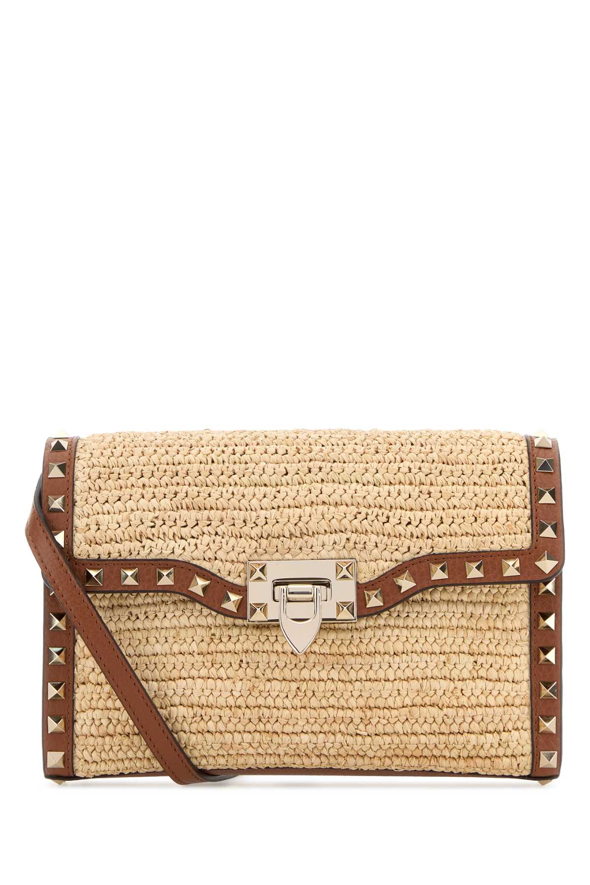 Valentino Garavani Women Raffia Rockstud Crossbody Bag VALENTINO GARAVANI