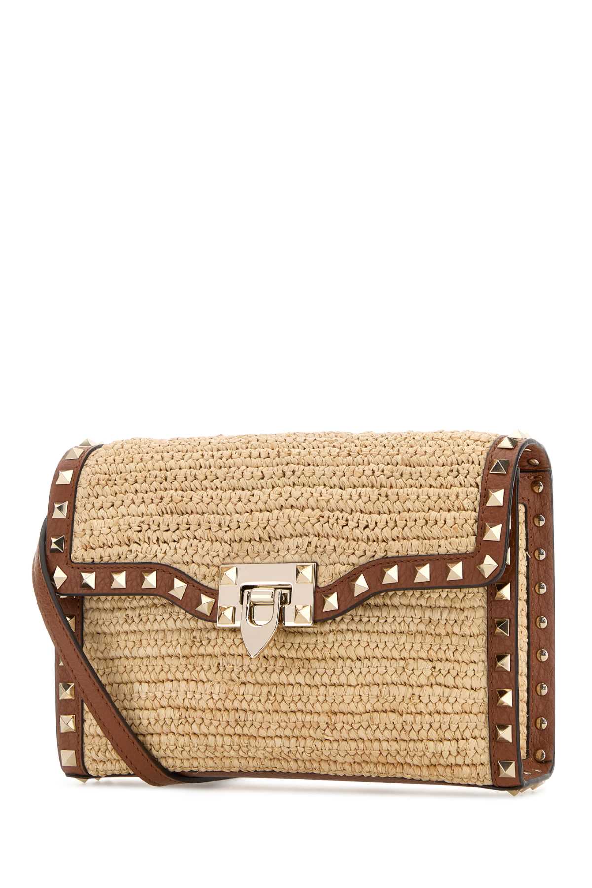Valentino Garavani Women Raffia Rockstud Crossbody Bag VALENTINO GARAVANI