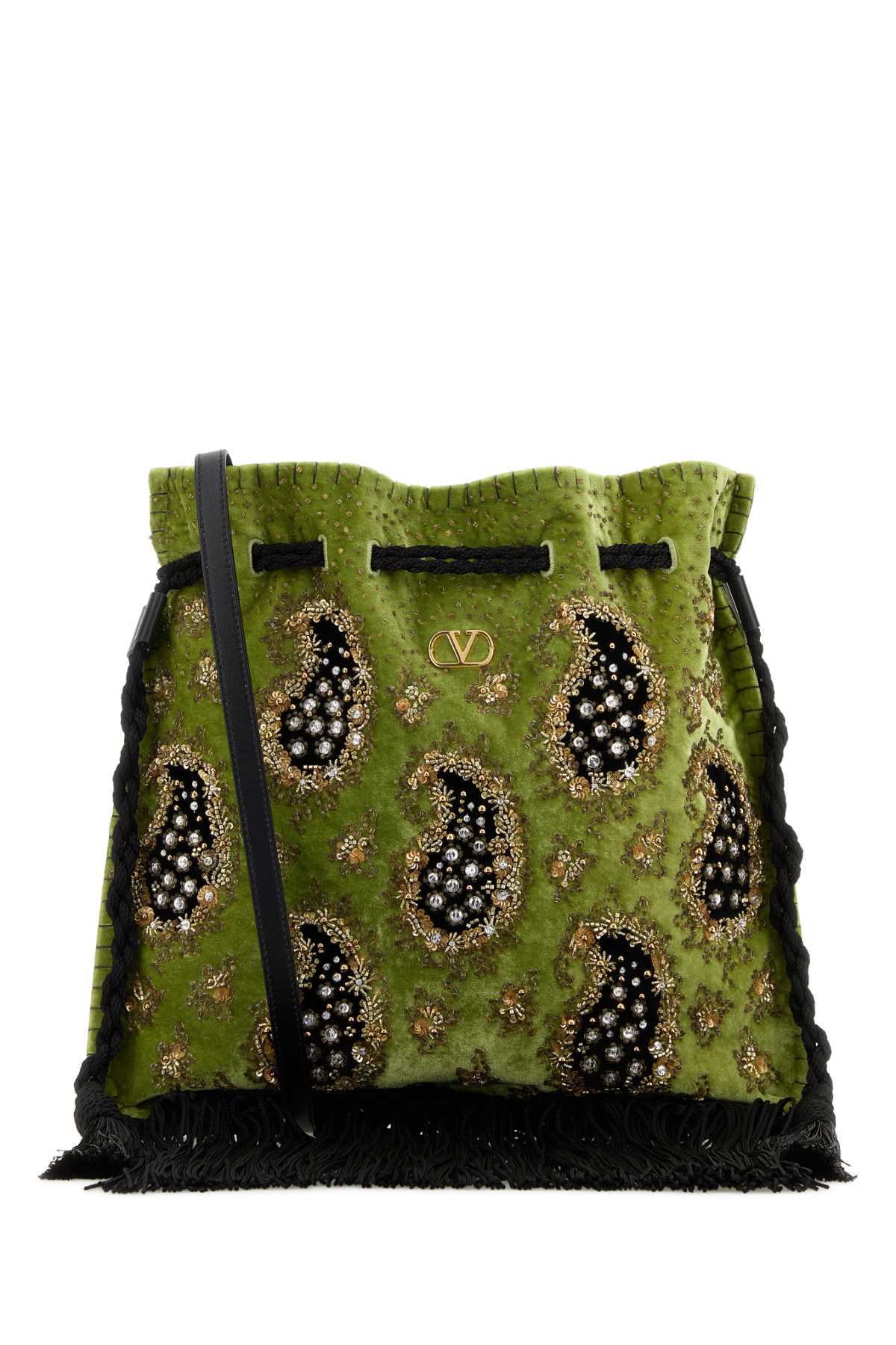 Valentino Garavani Women Green Velvet Nellicã´Te Bucket Bag VALENTINO GARAVANI